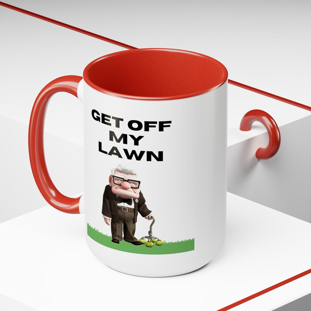 Get Off My Lawn Two-Tone Coffee Mugs, 15oz