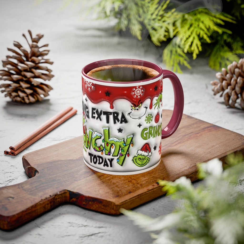 Grinch Holiday Mug - Feeling Extra Grinchy Today! Christmas Gift, Funny Coffee Cup, Holiday Decor, Winter Warmth