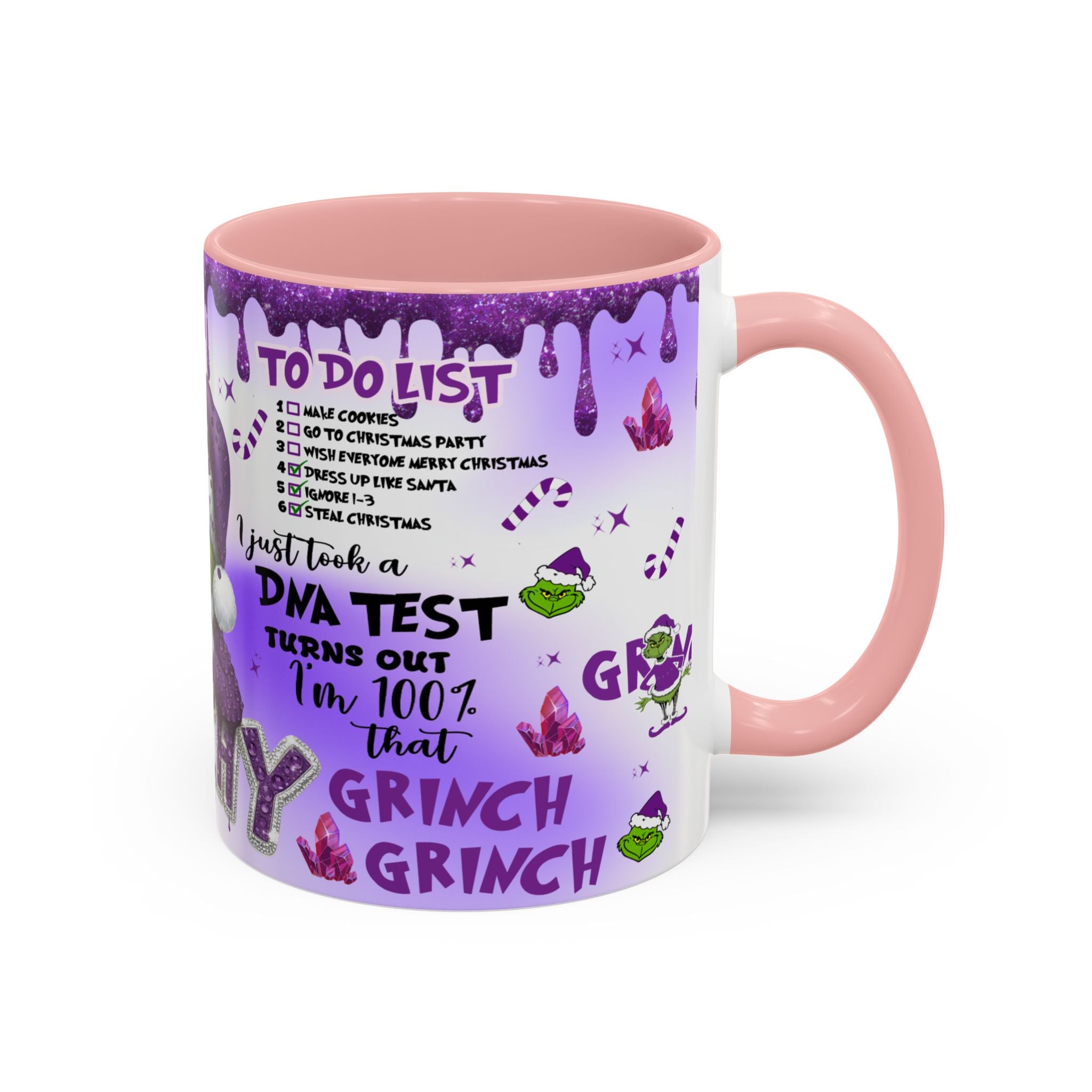 Grinchy Coffee Mug - Fun Holiday Mug, Christmas Gift, Office Decor, Grinch Lovers, DNA Test Humor