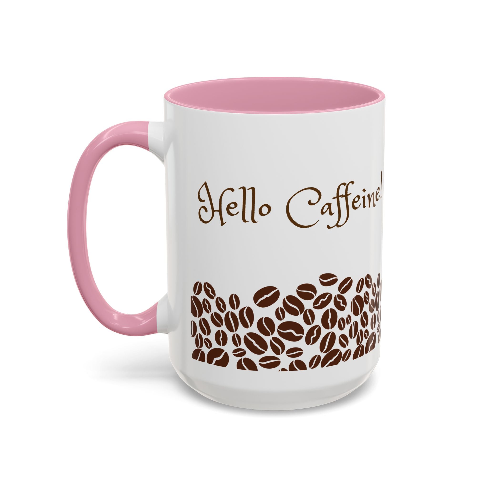 Hello Caffeine! Coffee Bean Ceramic Mug (11oz & 15oz)