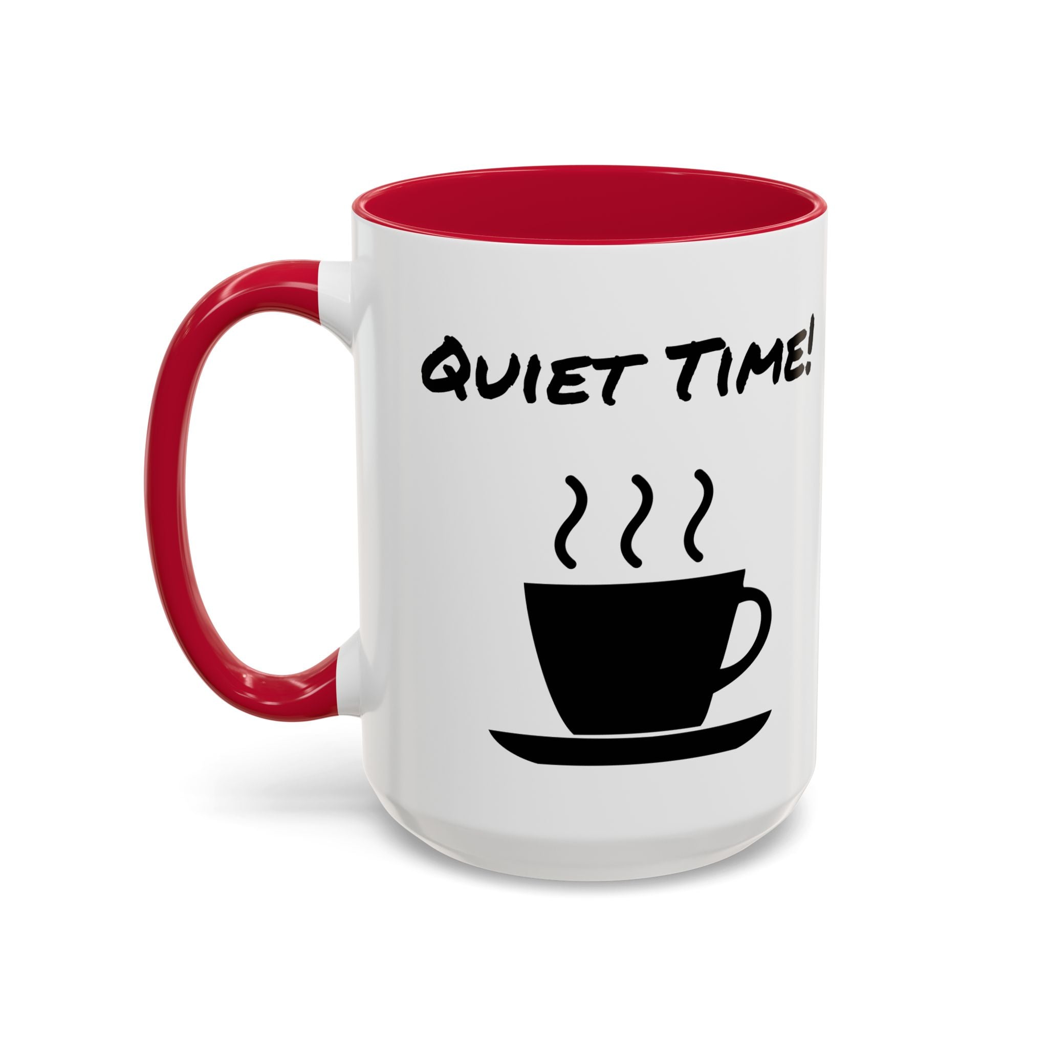 Quiet Time Coffee Mug — Black Accent 11oz/15oz