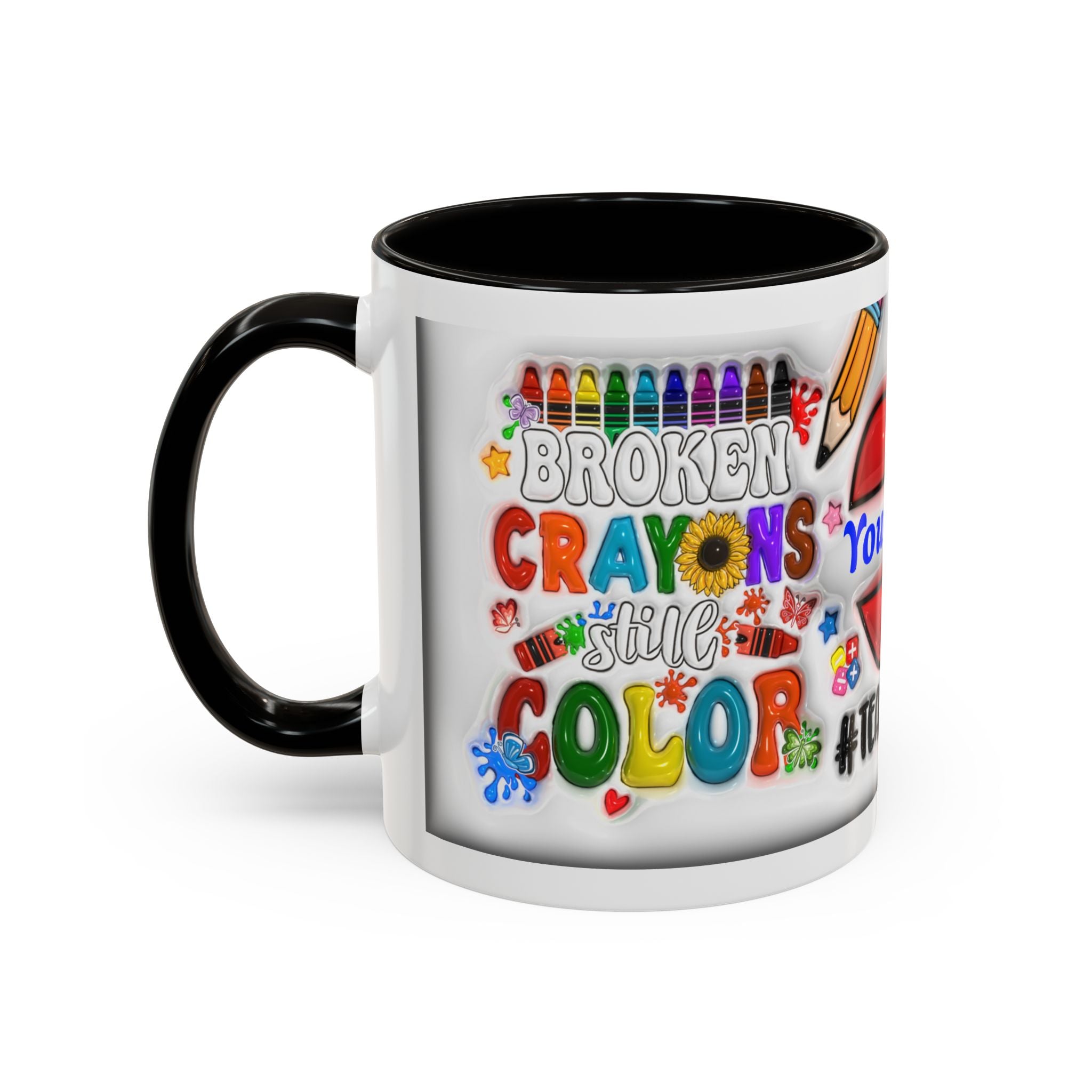 Personalized Teacher Mugs | Colorful 11oz & 15oz Coffee Cups | Fun Gift for Educators | Back to School | Teacher Appreciation