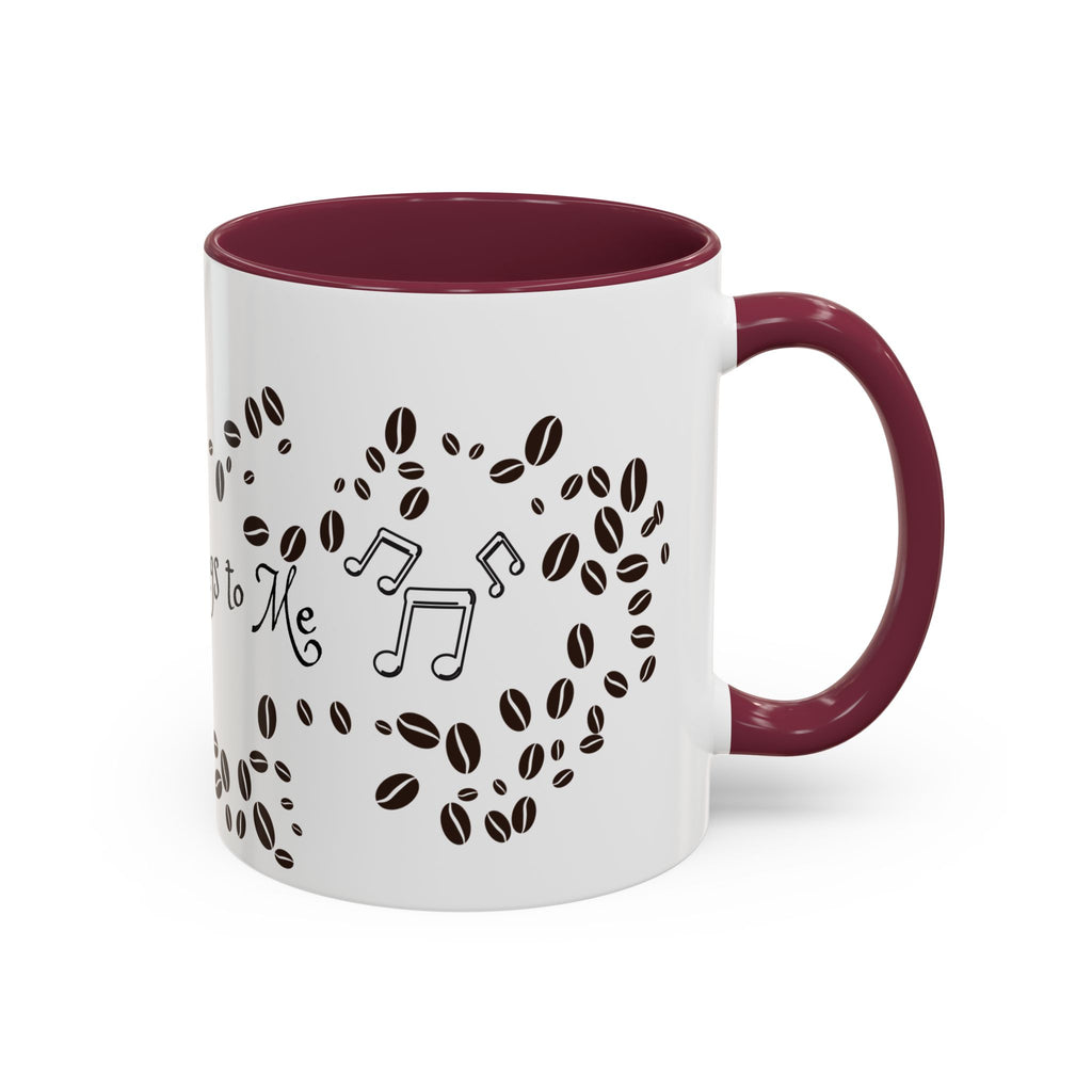 Coffee Sings to Me Mug — 11oz/15oz Ceramic Coffee Bean Music Mug