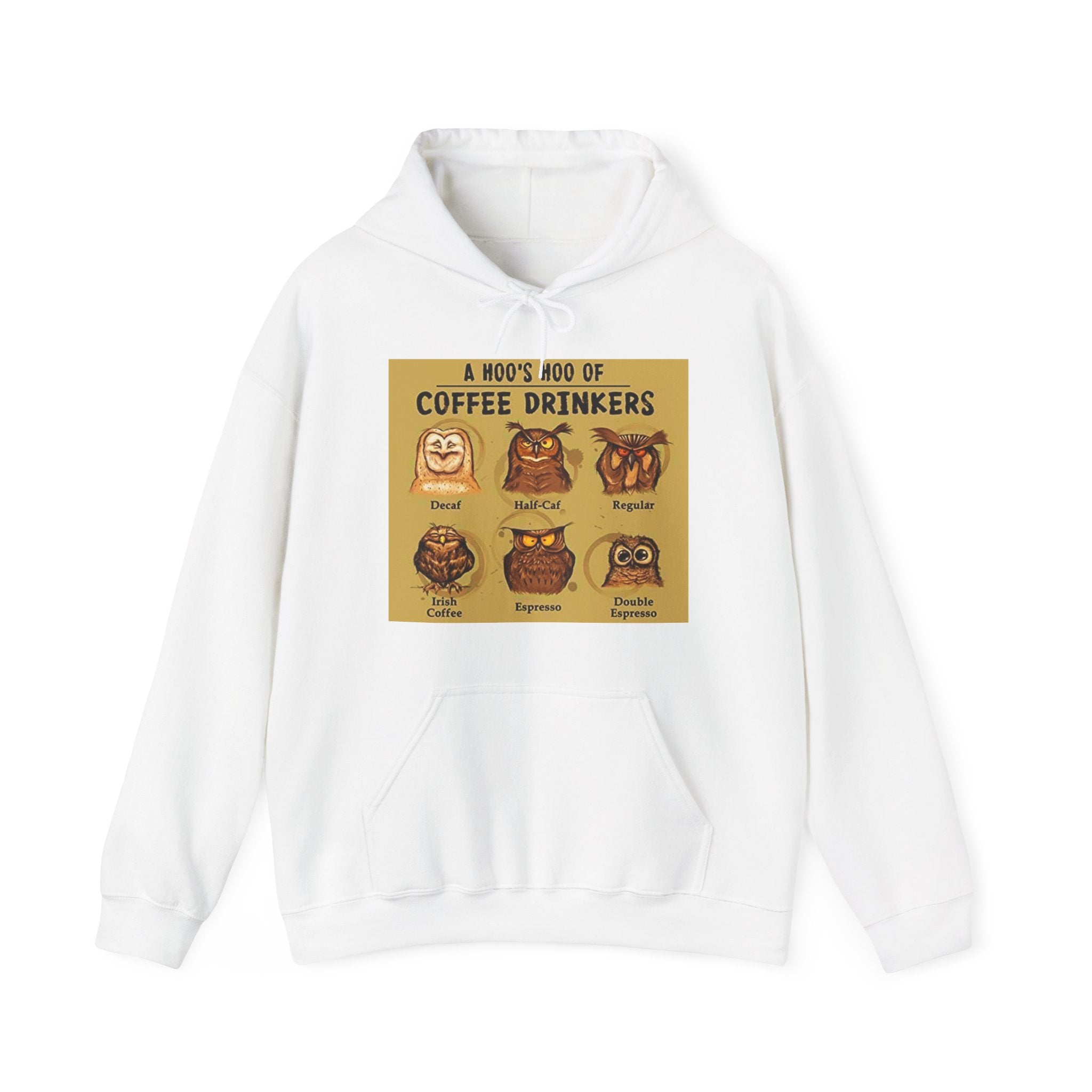 Hoo's Hoo of Coffee Drinkers - Men's and Woman's Heavy Blend Hooded Sweatshirt