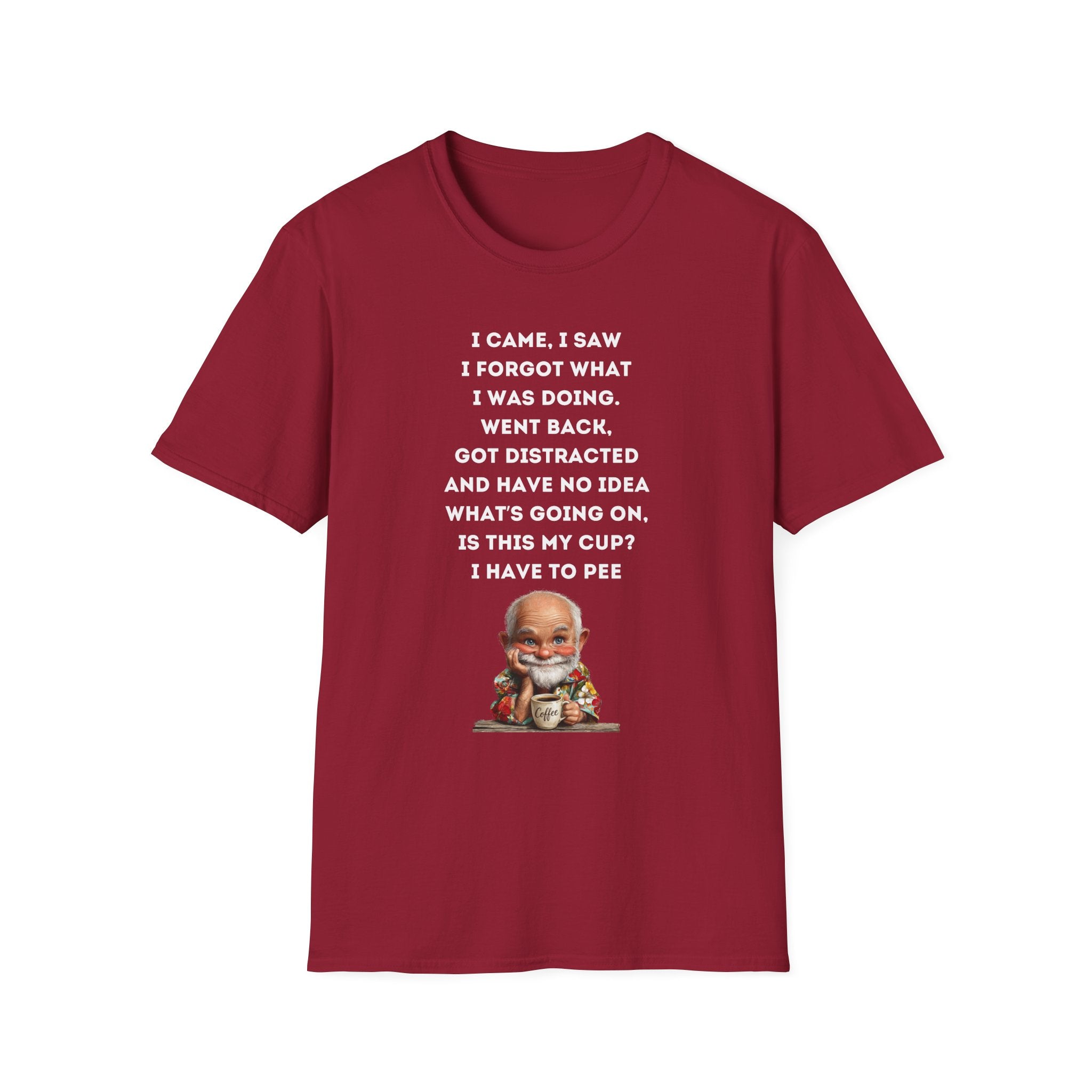 Funny Forgetful Grandpa Quote T-Shirt | Cute Elderly Character, Humorous Text