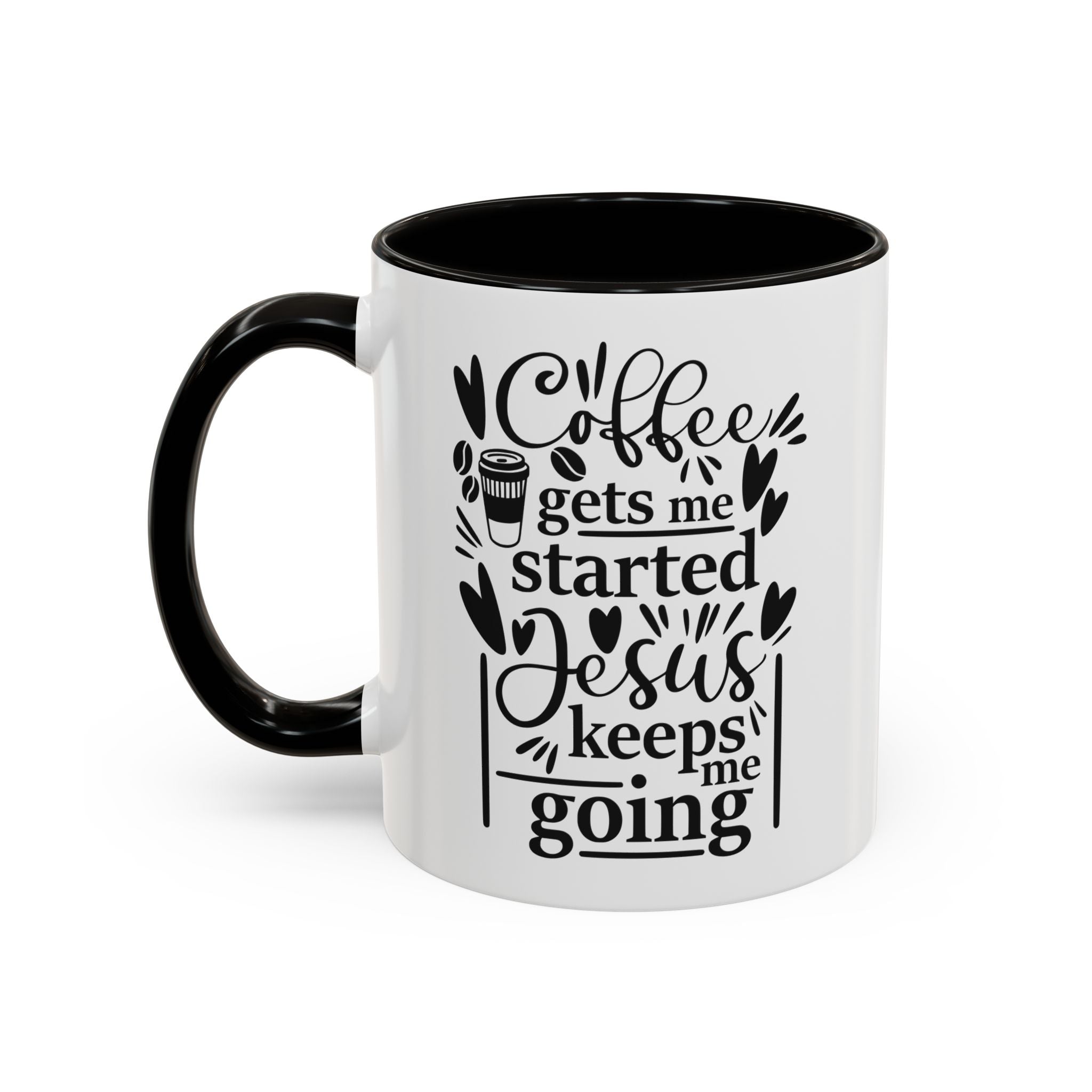 Faithful Morning Mug, Christian Coffee Cup, Religious Tea Mug, Jesus and Coffee Drinkware, Colorful Ceramic Mug