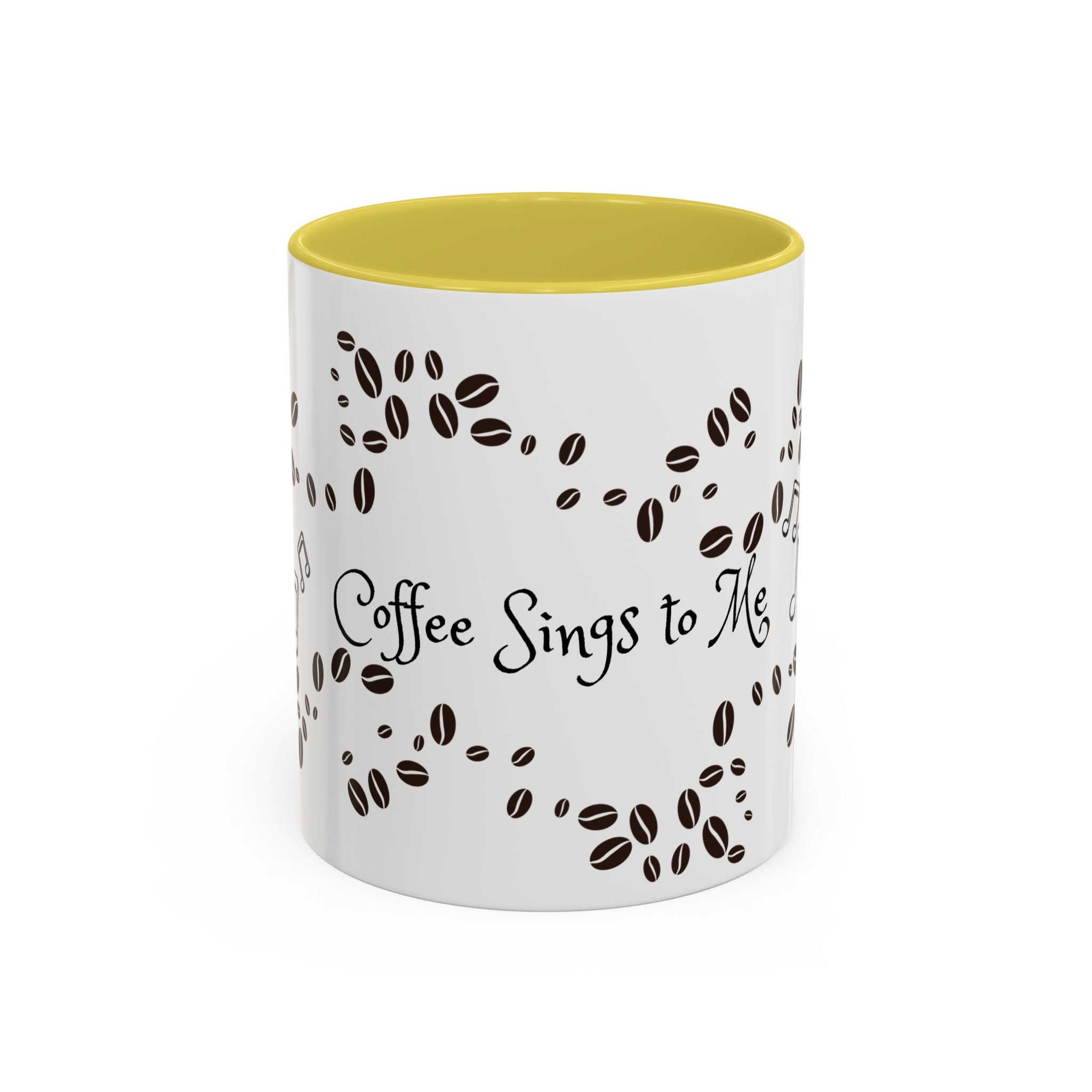 Coffee Sings to Me Mug — 11oz/15oz Ceramic Coffee Bean Music Mug