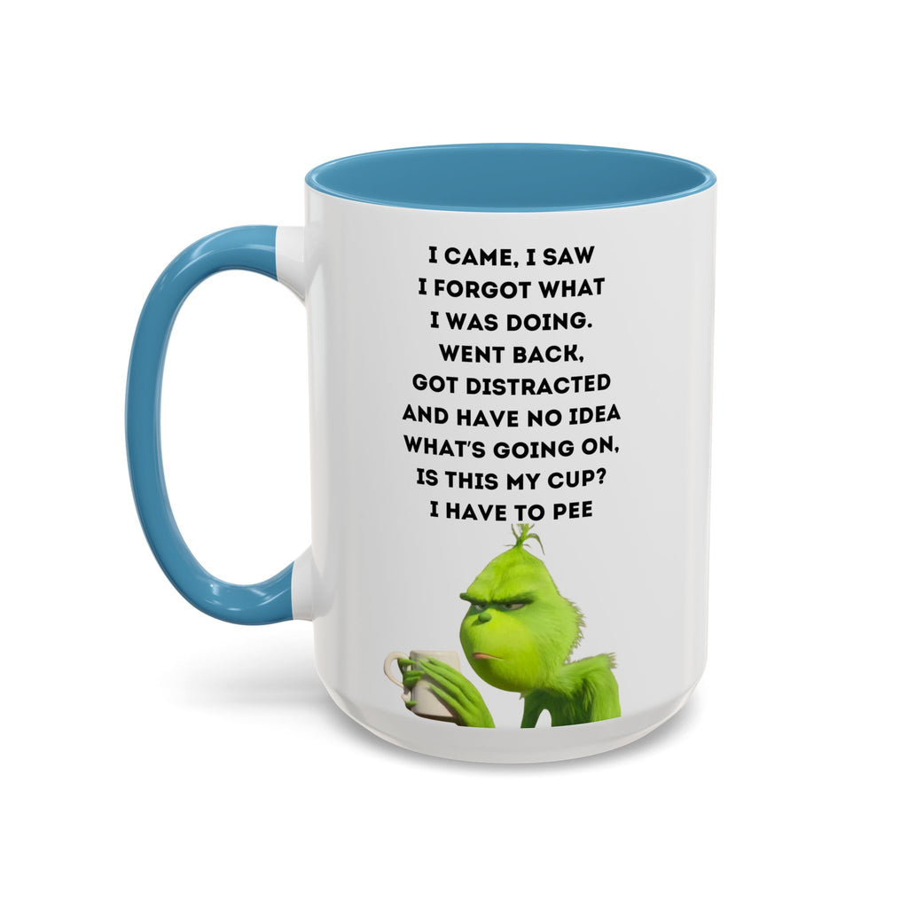 Grumpy Grinch Quote Accent Coffee Mug | Funny Holiday Coffee Cup