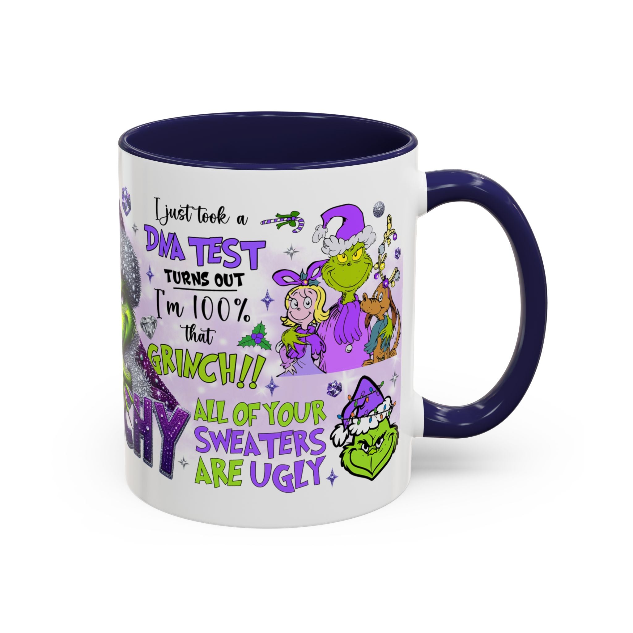 Grinchy Accent Coffee Mug - Fun Holiday Gift, Christmas Decor, Grinch Fan Merchandise, Unique Coffee Cup, Holiday Humor