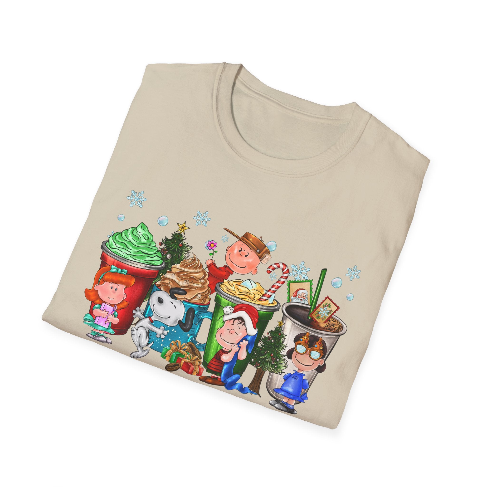 Holiday Cartoon Characters T-Shirt | Christmas Kids Crew Illustration
