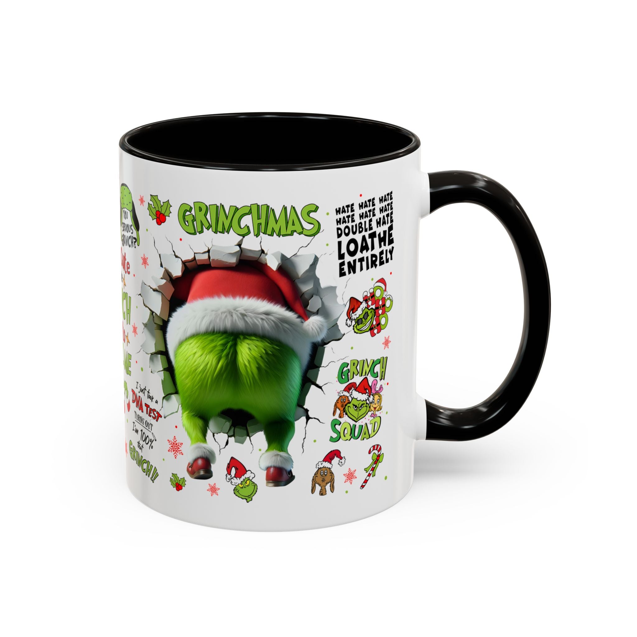 Colorful Grinch Mugs for Holiday Cheer, Funny Coffee Cups, Christmas Gift, Grinch Lovers, Festive Kitchen Decor