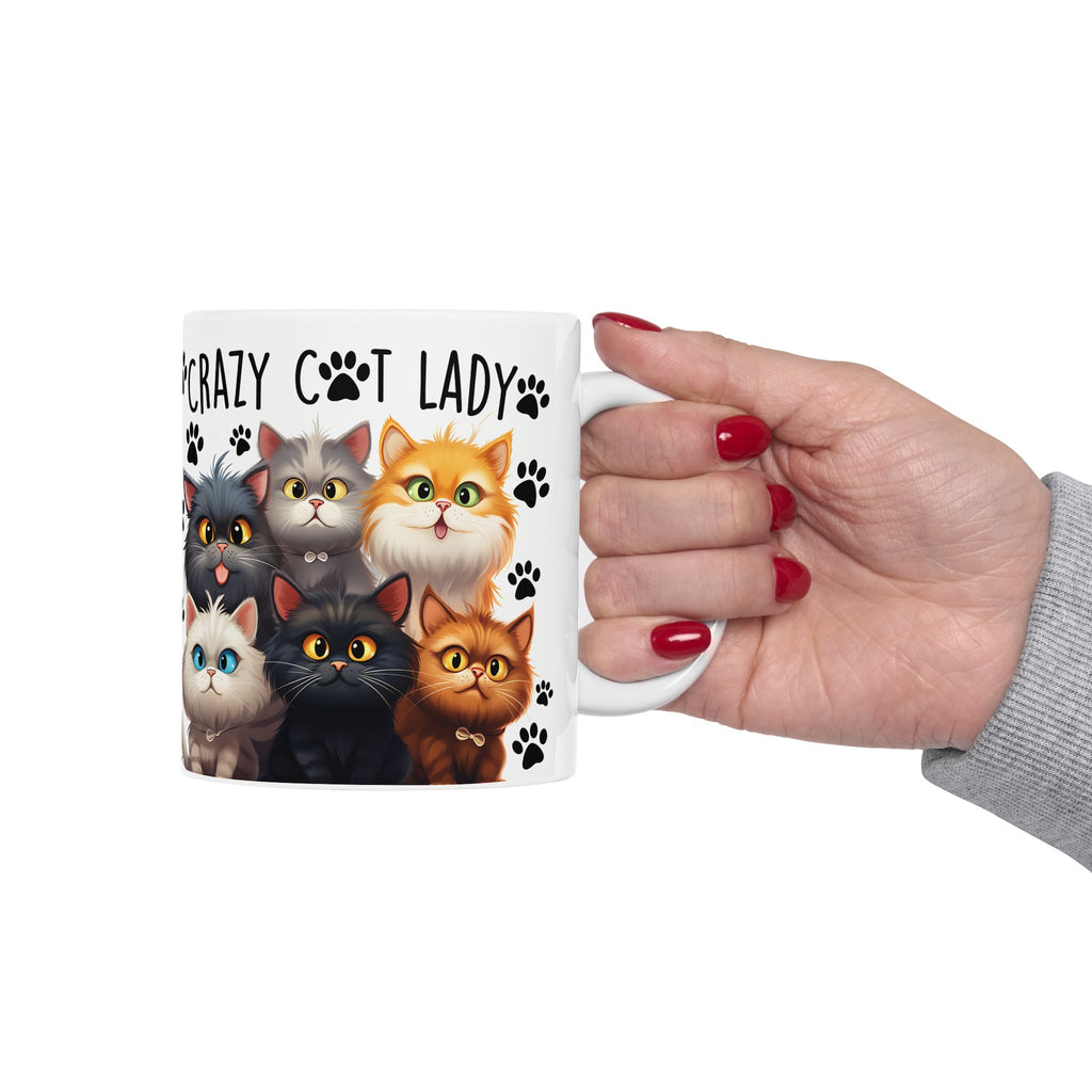 Crazy Cat Lady Cute Kittens Mug | Ceramic Coffee Tea Cup