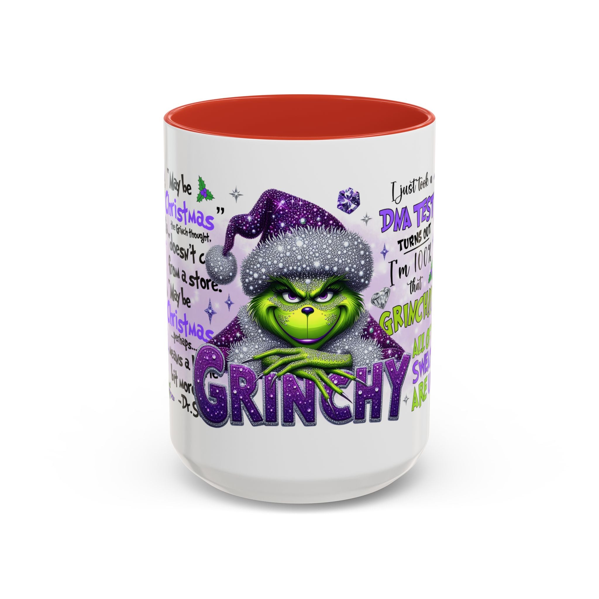 Grinchy Accent Coffee Mug - Fun Holiday Gift, Christmas Decor, Grinch Fan Merchandise, Unique Coffee Cup, Holiday Humor