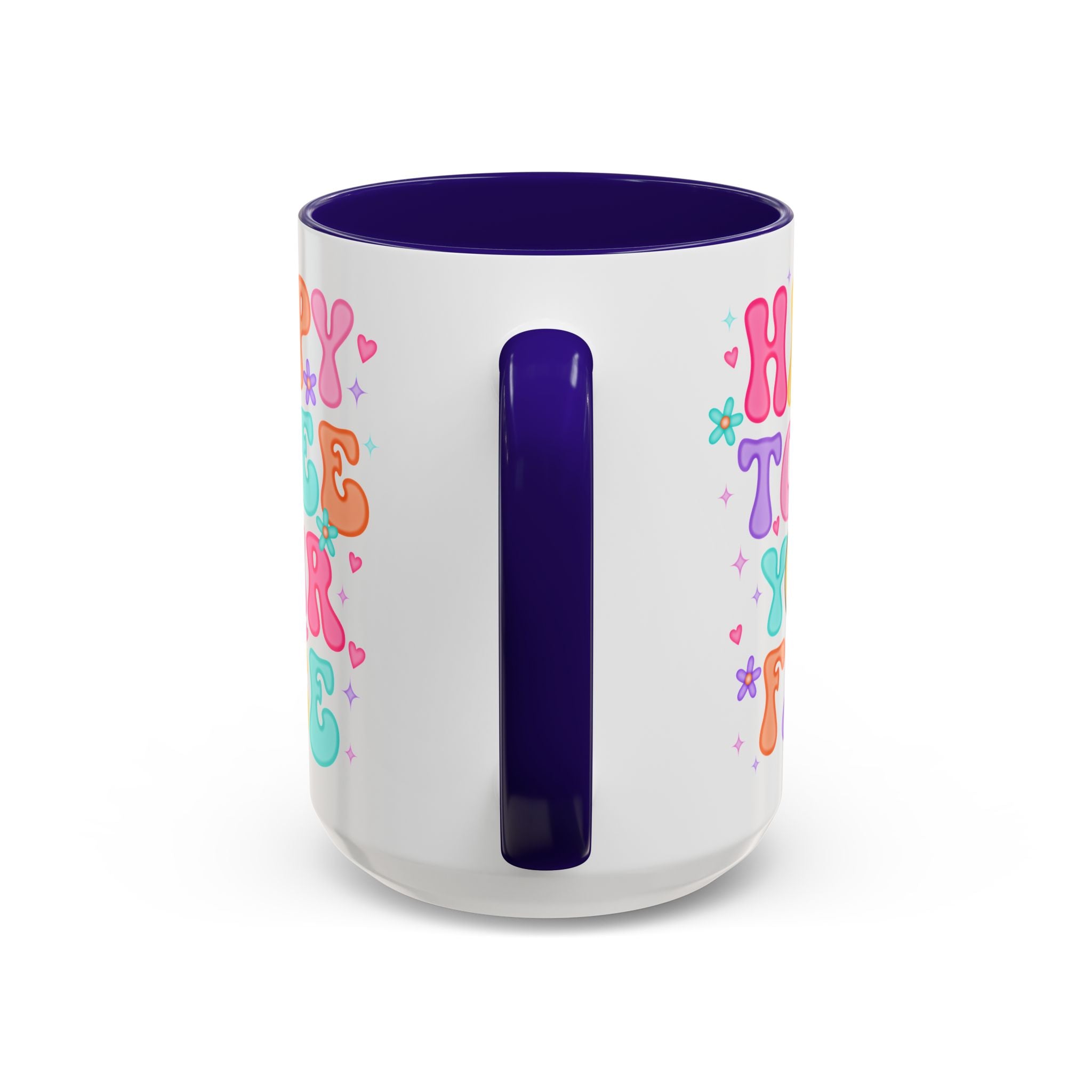Happy To See Your Face Colorful Coffee Mug — Retro Smiley 11oz/15oz