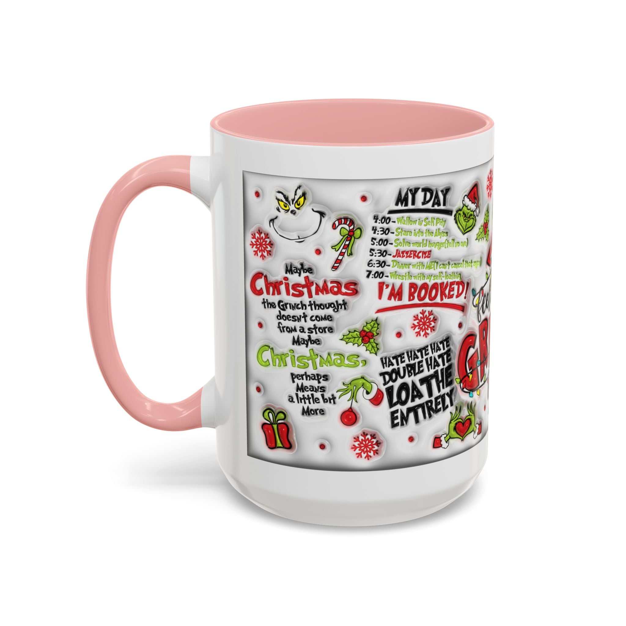 Grinchy Holiday Coffee Mug — "Feeling Extra Grinchy Today" Accent Mug (11/15oz)