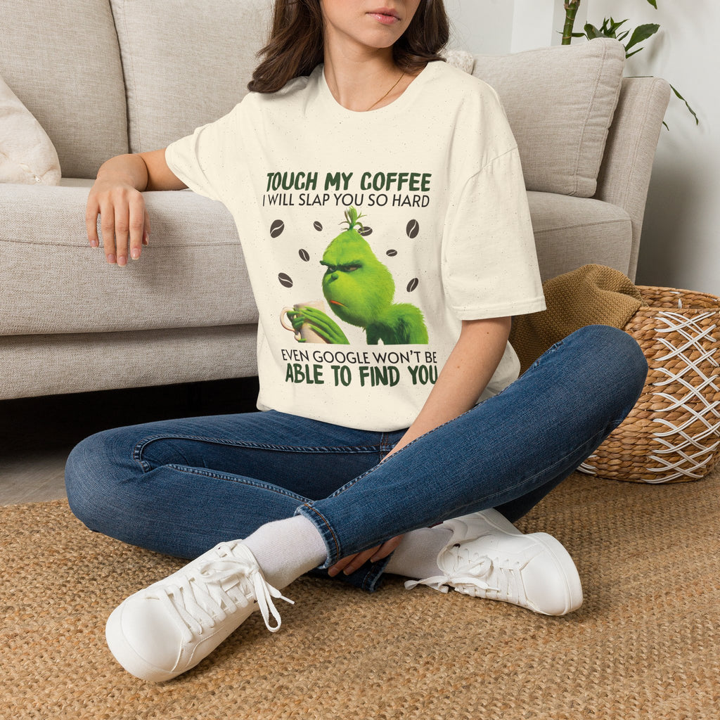 Funny Grinch Coffee T-Shirt, Unisex Tee for Coffee Lovers, Holiday Gift, Quirky Humor Shirt, Perfect for Christmas and Birthdays