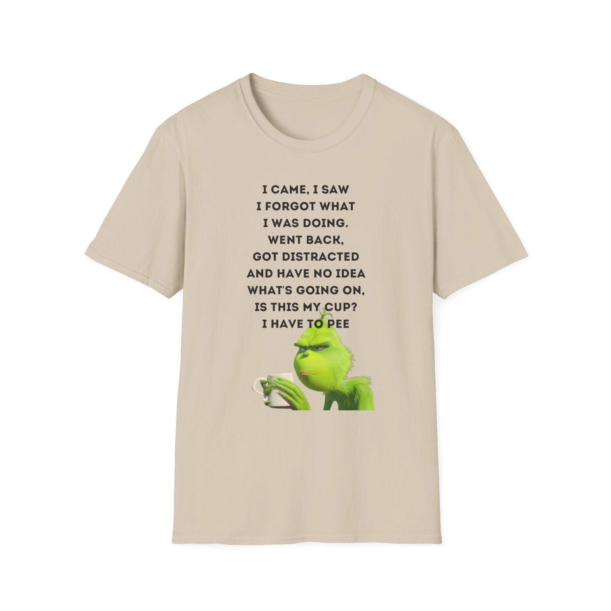 Grinch Inspired Softstyle Tee: I Came, I Saw, Funny T-Shirt for Fans, Gift for Birthdays, Casual Wear, Kermit Merchandise