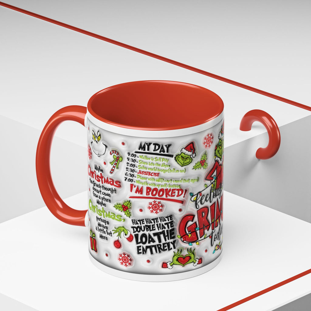 Grinchy Holiday Coffee Mug — "Feeling Extra Grinchy Today" Accent Mug (11/15oz)