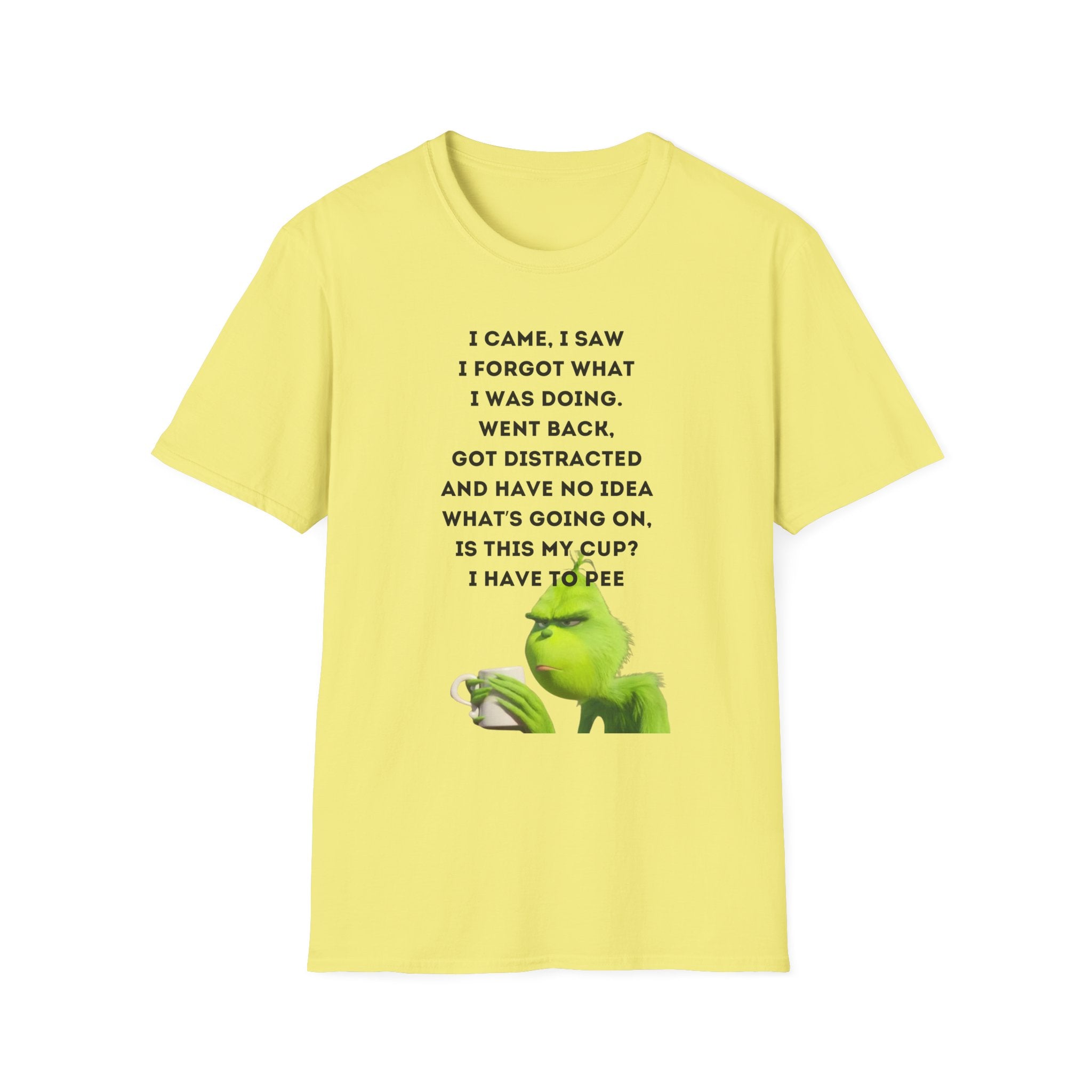 Grinch Inspired Softstyle Tee: I Came, I Saw, Funny T-Shirt for Fans, Gift for Birthdays, Casual Wear, Kermit Merchandise
