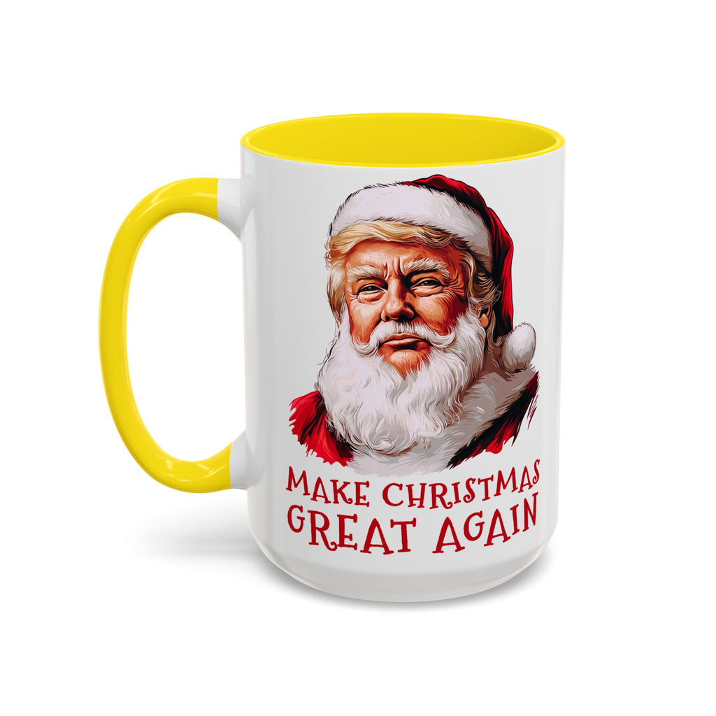 Santa Claus Trump Portrait Mug | Make Christmas Great Again, Holiday Coffee Mug