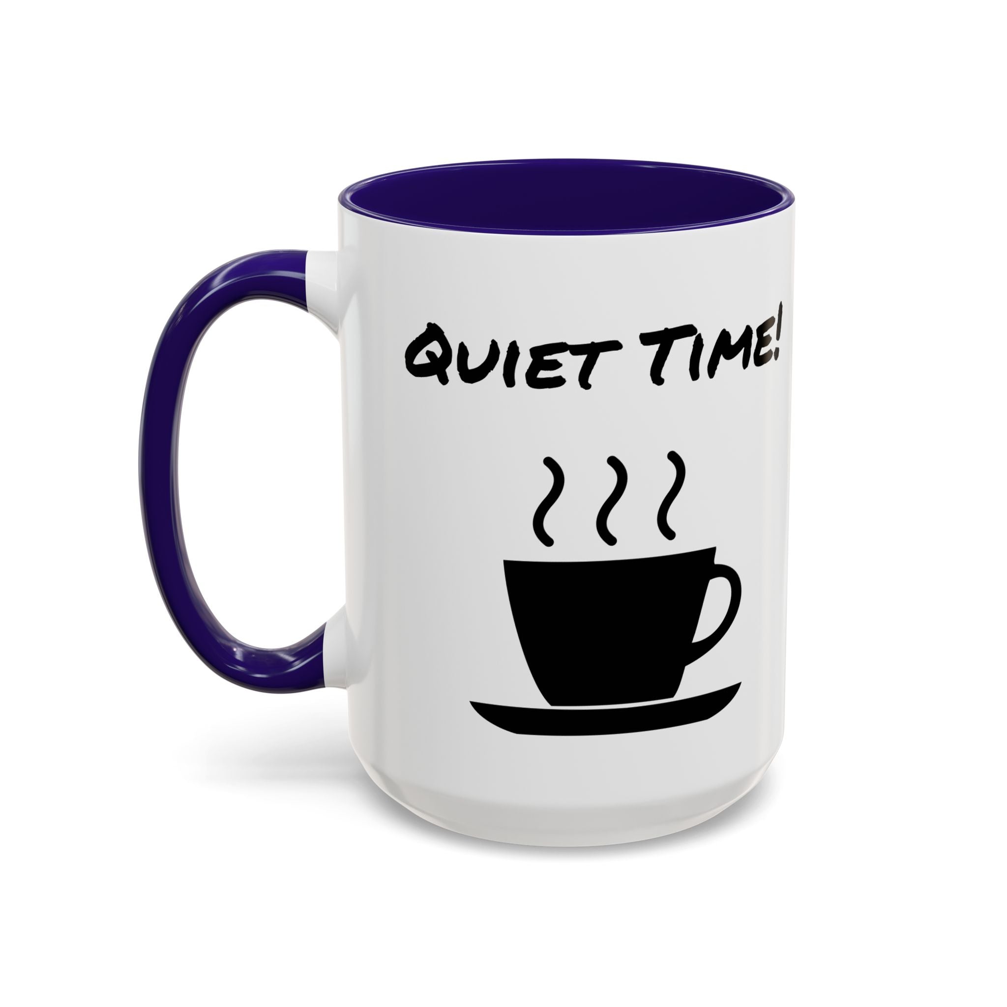 Quiet Time Coffee Mug — Black Accent 11oz/15oz