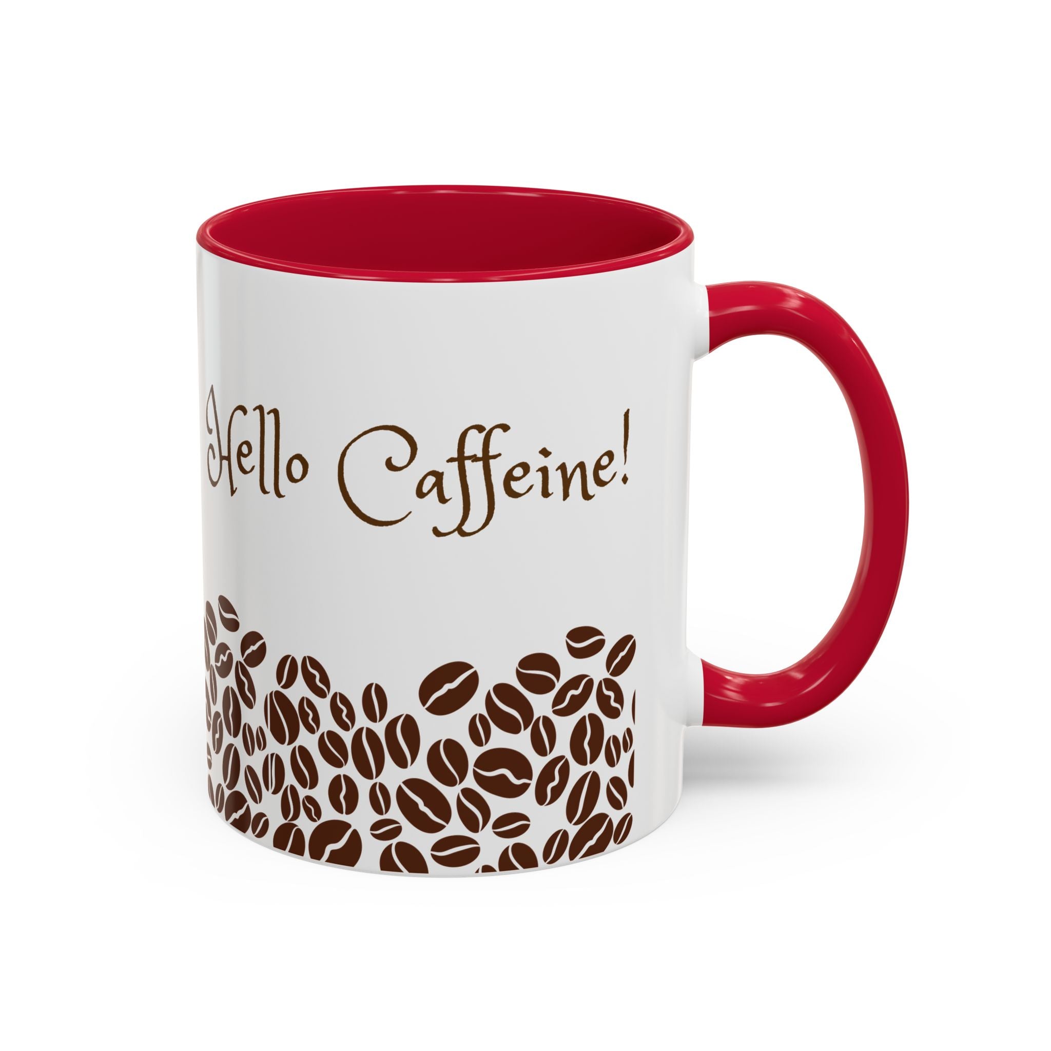 Hello Caffeine! Coffee Bean Ceramic Mug (11oz & 15oz)
