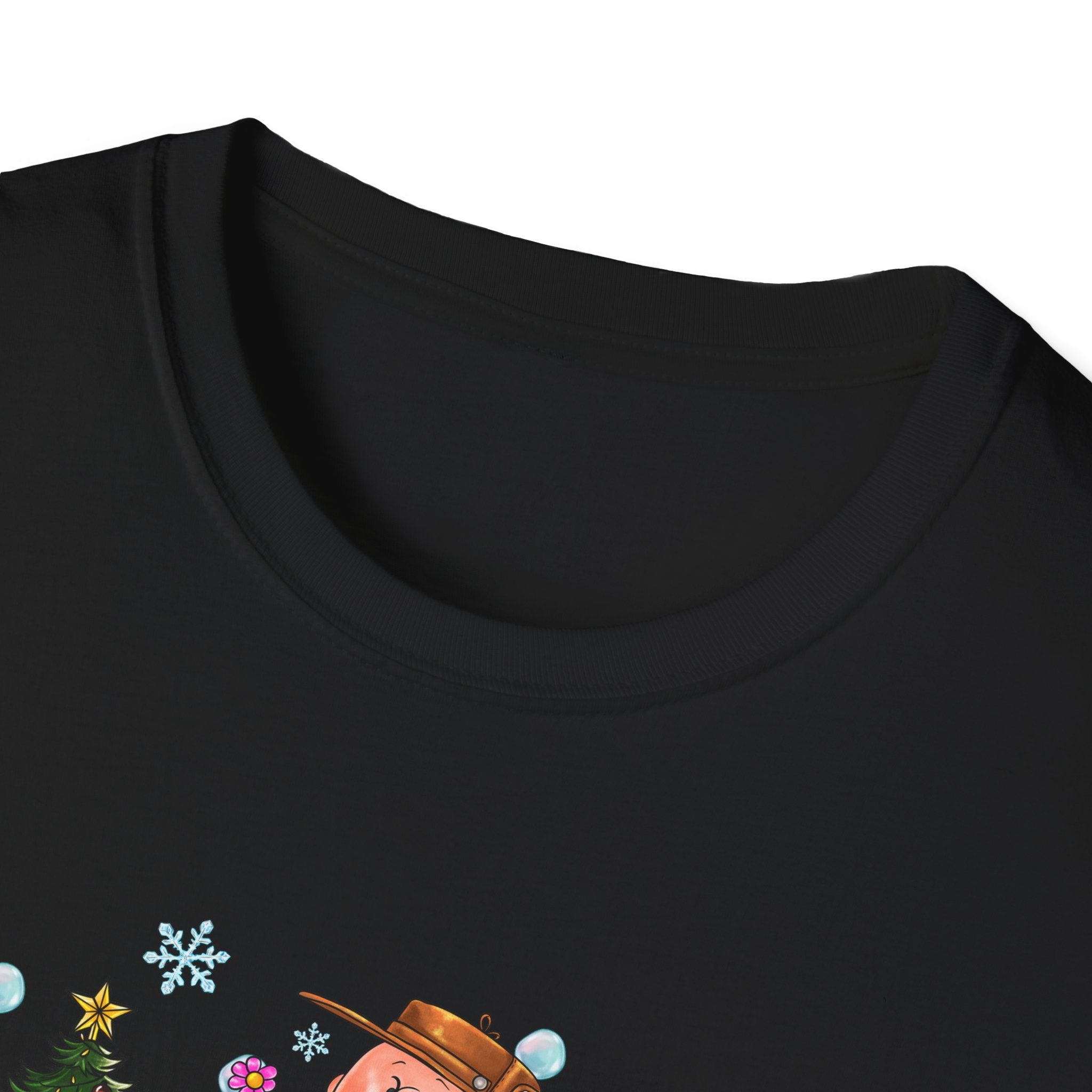 Holiday Cartoon Characters T-Shirt | Christmas Kids Crew Illustration
