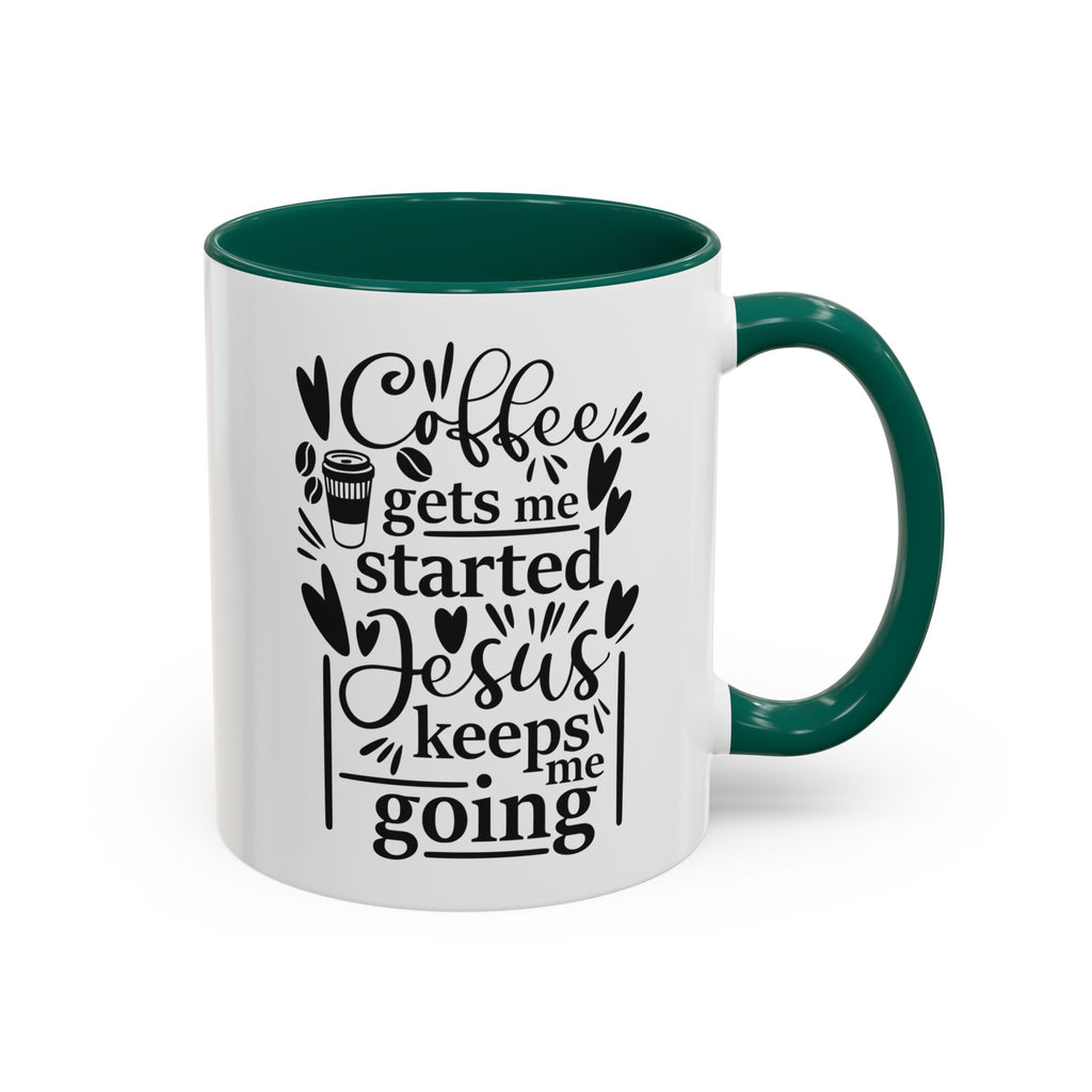Faithful Morning Mug, Christian Coffee Cup, Religious Tea Mug, Jesus and Coffee Drinkware, Colorful Ceramic Mug