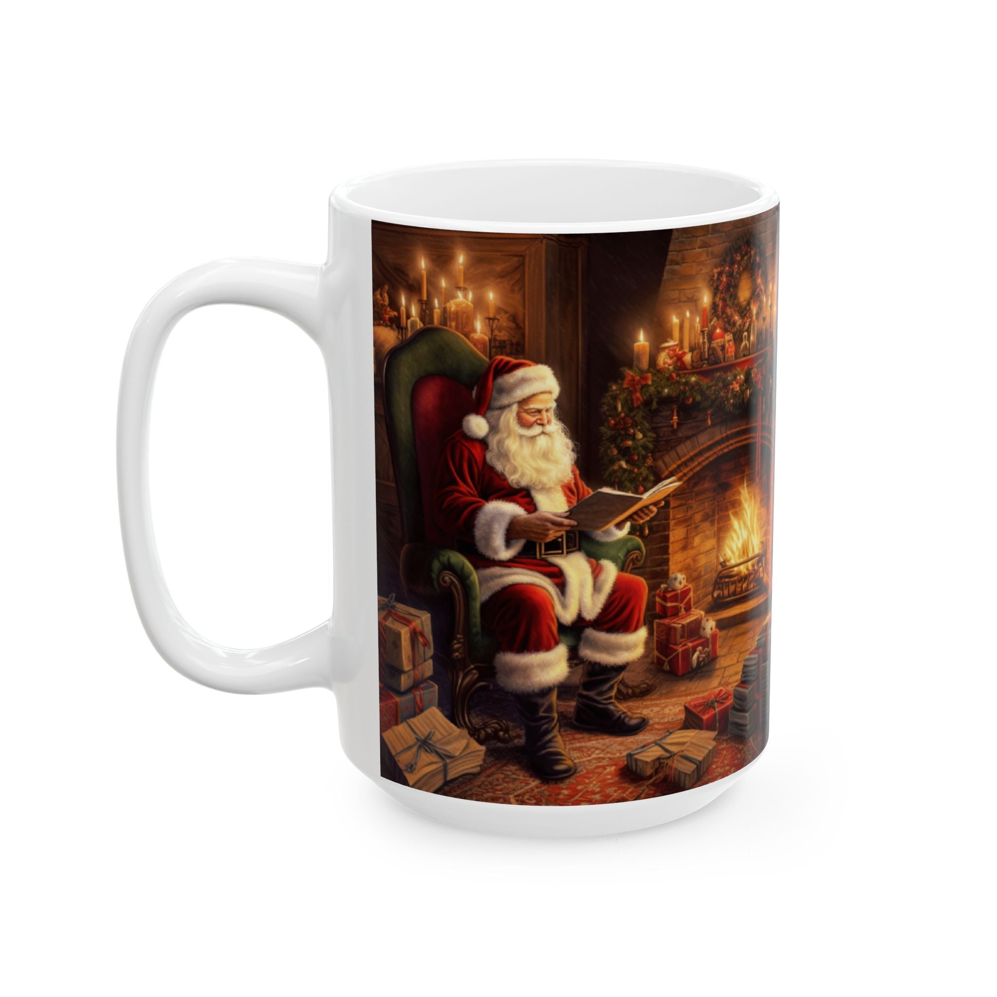 Santa Cozy Christmas Ceramic Mug - Perfect for Warm Drinks, Christmas Gift, Winter Decor, Coffee Lover, Seasonal Mug