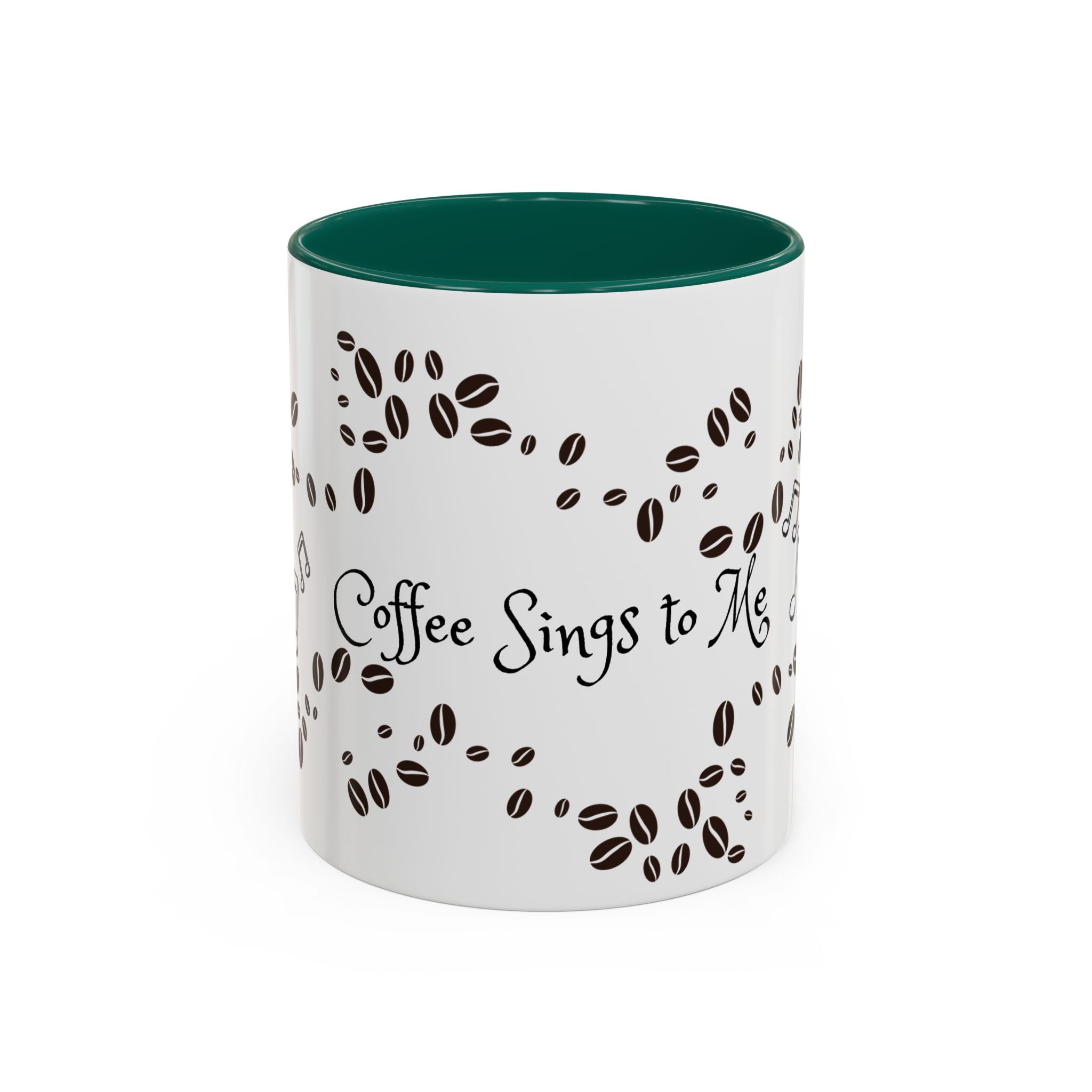Coffee Sings to Me Mug — 11oz/15oz Ceramic Coffee Bean Music Mug