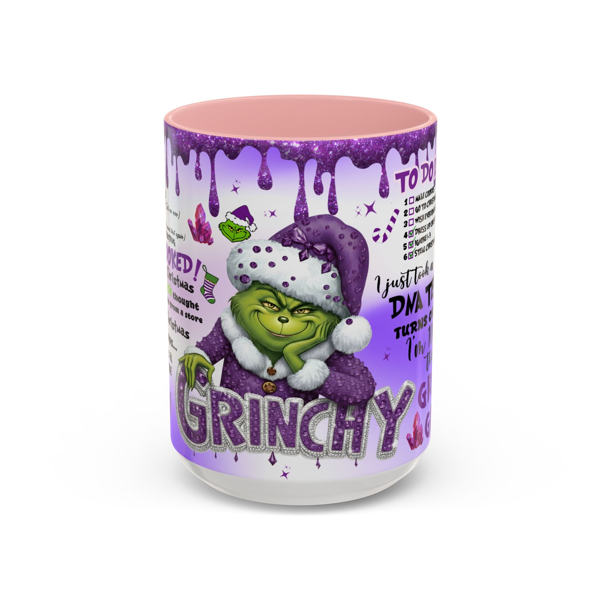 Grinchy Coffee Mug - Fun Holiday Mug, Christmas Gift, Office Decor, Grinch Lovers, DNA Test Humor