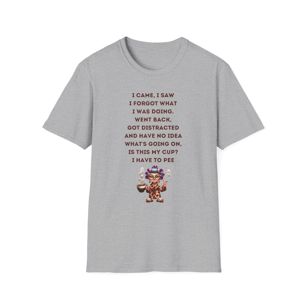 Funny Coffee Memory Poem T-Shirt | Cute Character Holding Coffee