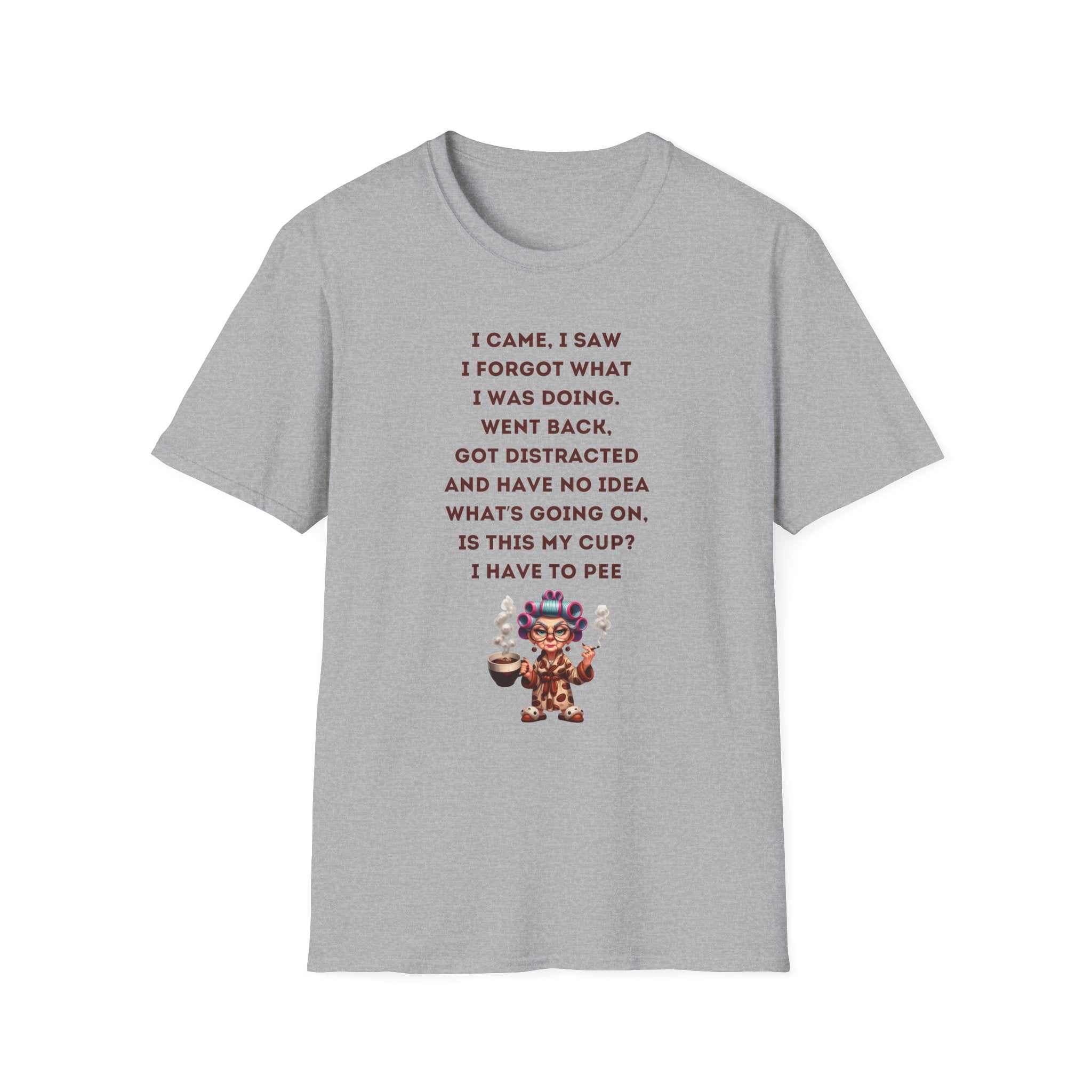 Funny Coffee Memory Poem T-Shirt | Cute Character Holding Coffee