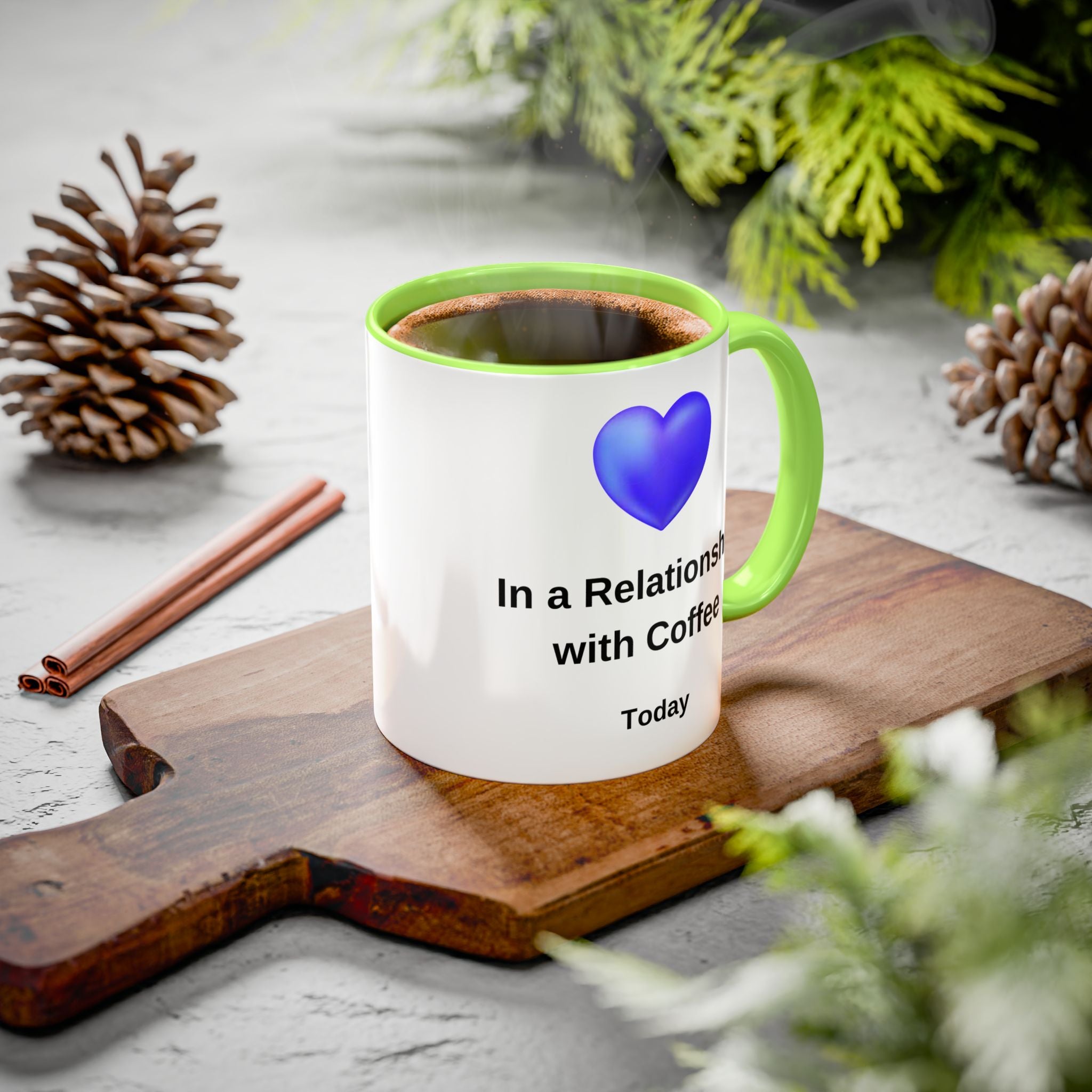 Coffee Lover Mug, Funny Coffee Cup Gift, Relationship with Coffee, Colorful Ceramic Mug, Coffee Addict Mug, Coffee Gift for Her, Coffee Mug