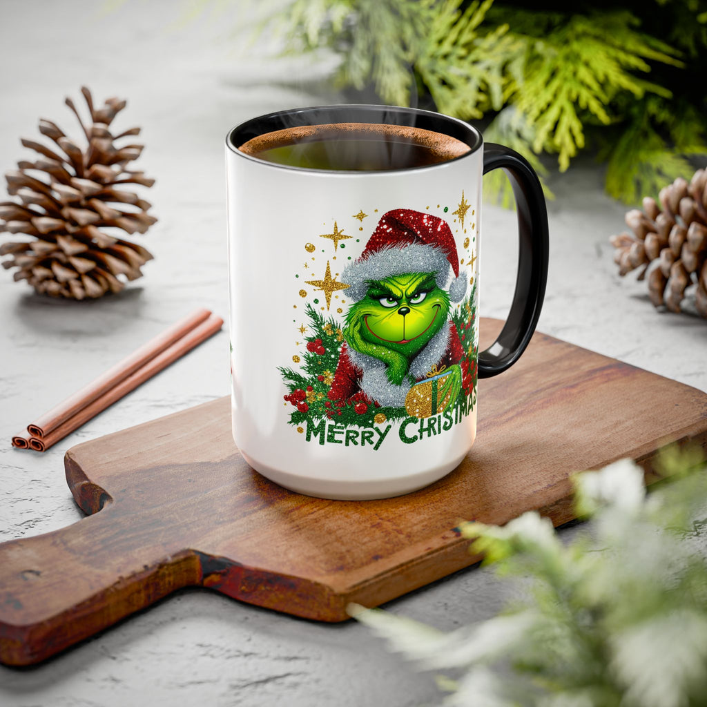 Grinchy Christmas Mug - 11oz & 15oz, Holiday Gift, Festive Beverage Cup, Winter Decorations, Fun Coffee Mug, Grinch Lover Gift