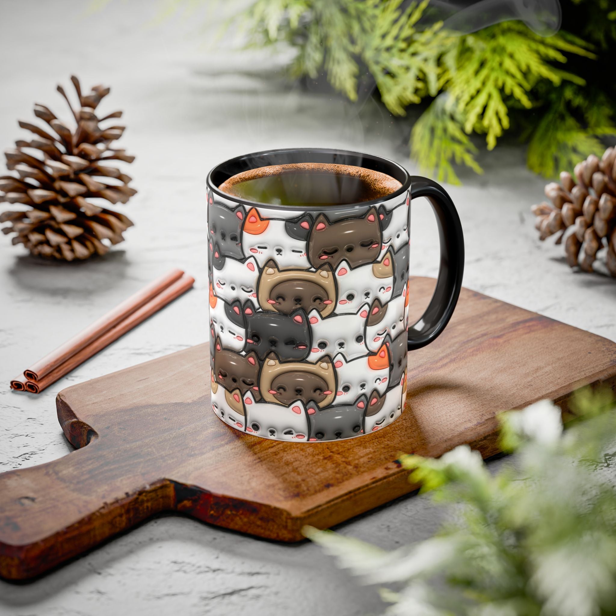 Colorful Cat Mugs - Cute Pet Lover Gift, Cat-Themed Coffee Cup, Cat Lover's Mug, Fun Kitchen Decor, Feline Art Drinkware