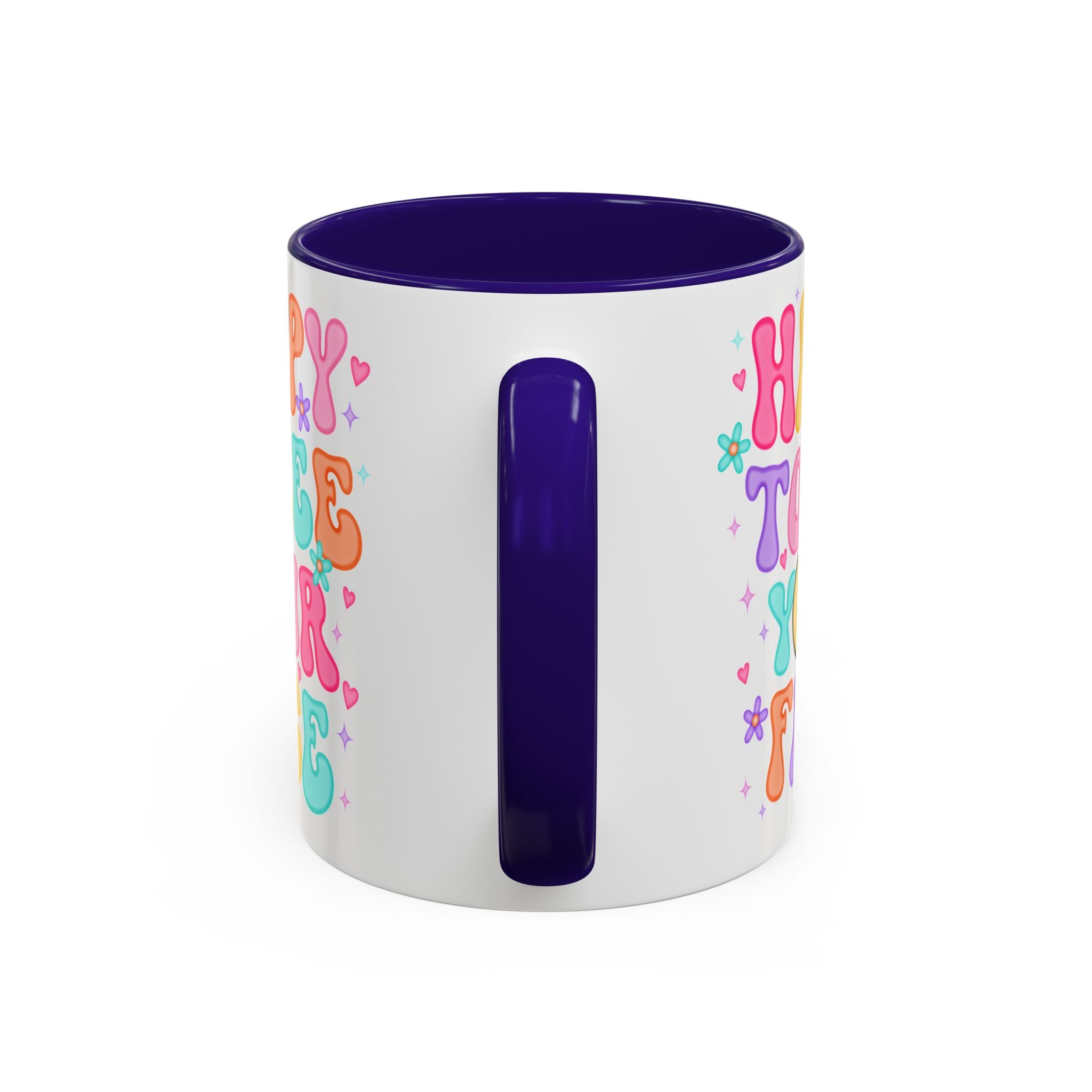 Happy To See Your Face Colorful Coffee Mug — Retro Smiley 11oz/15oz