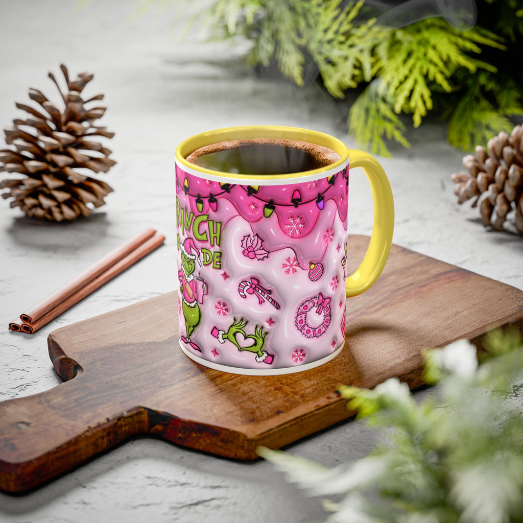 Colorful Grinch Mug, Holiday Gift, Whimsical Drinkware, Festive Coffee Cup, Christmas Decor, Grinch Mode Mug