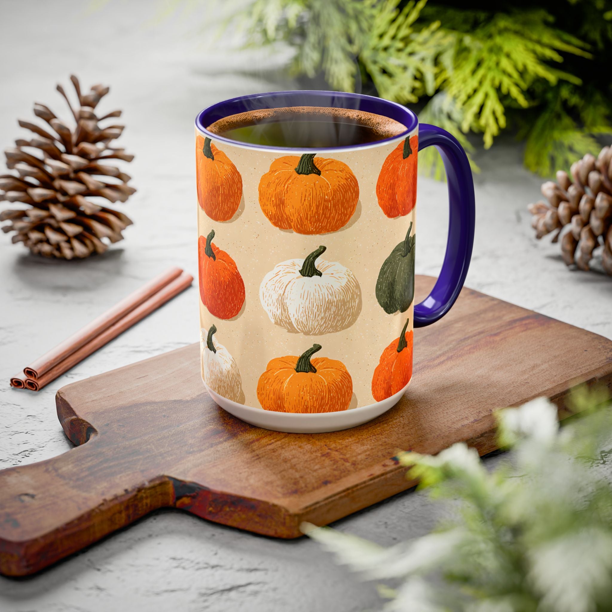 Autumn Pumpkin Mugs - Cozy Coffee Cups for Fall, Seasonal Drinkware, Thanksgiving Gifts, Home Decor, Pumpkin Spice Lovers
