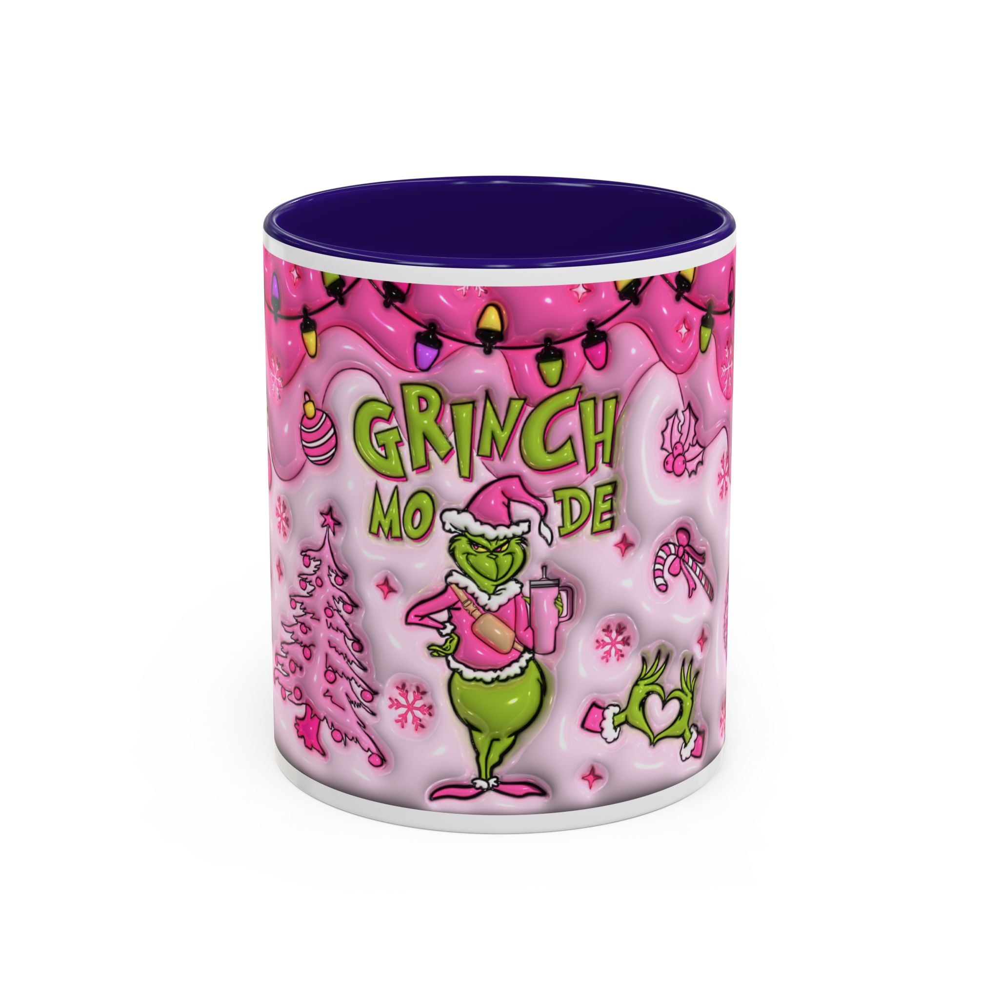 Colorful Grinch Mug, Holiday Gift, Whimsical Drinkware, Festive Coffee Cup, Christmas Decor, Grinch Mode Mug