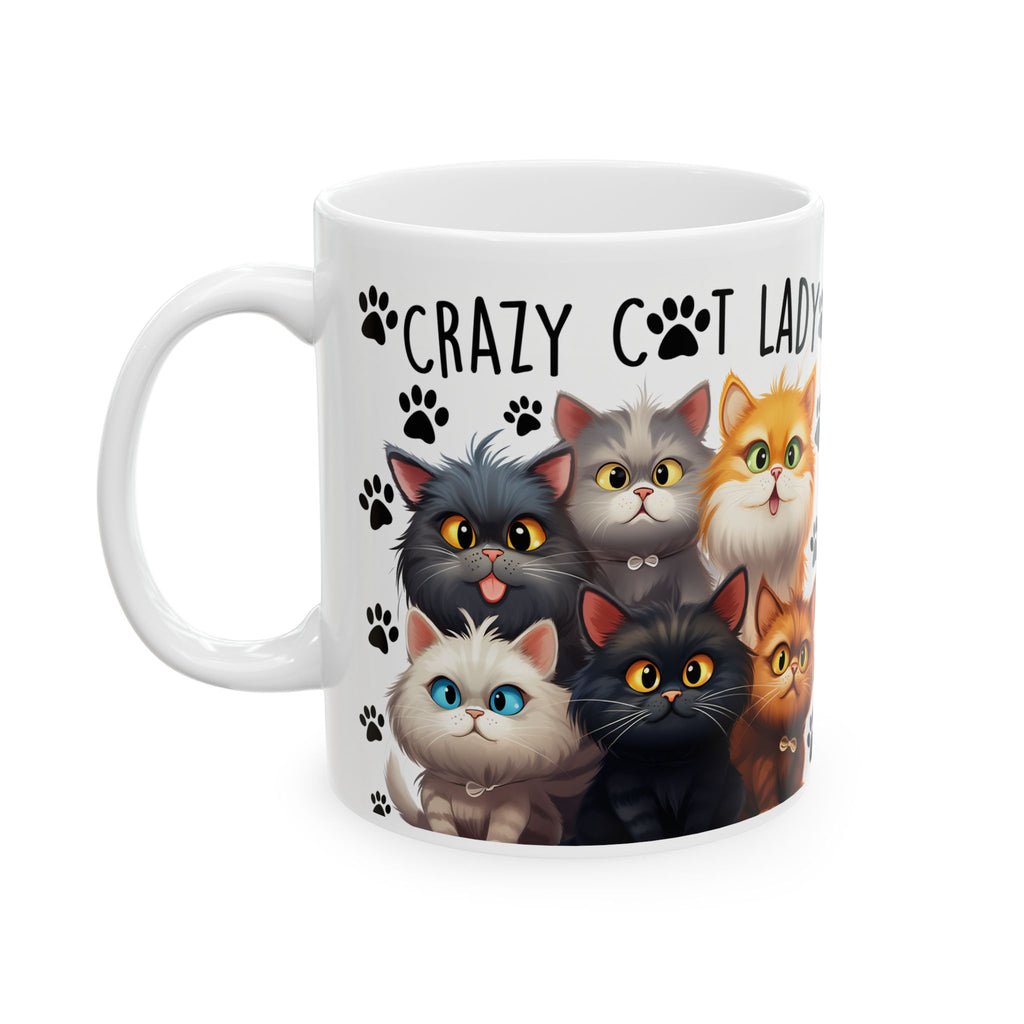 Crazy Cat Lady Cute Kittens Mug | Ceramic Coffee Tea Cup