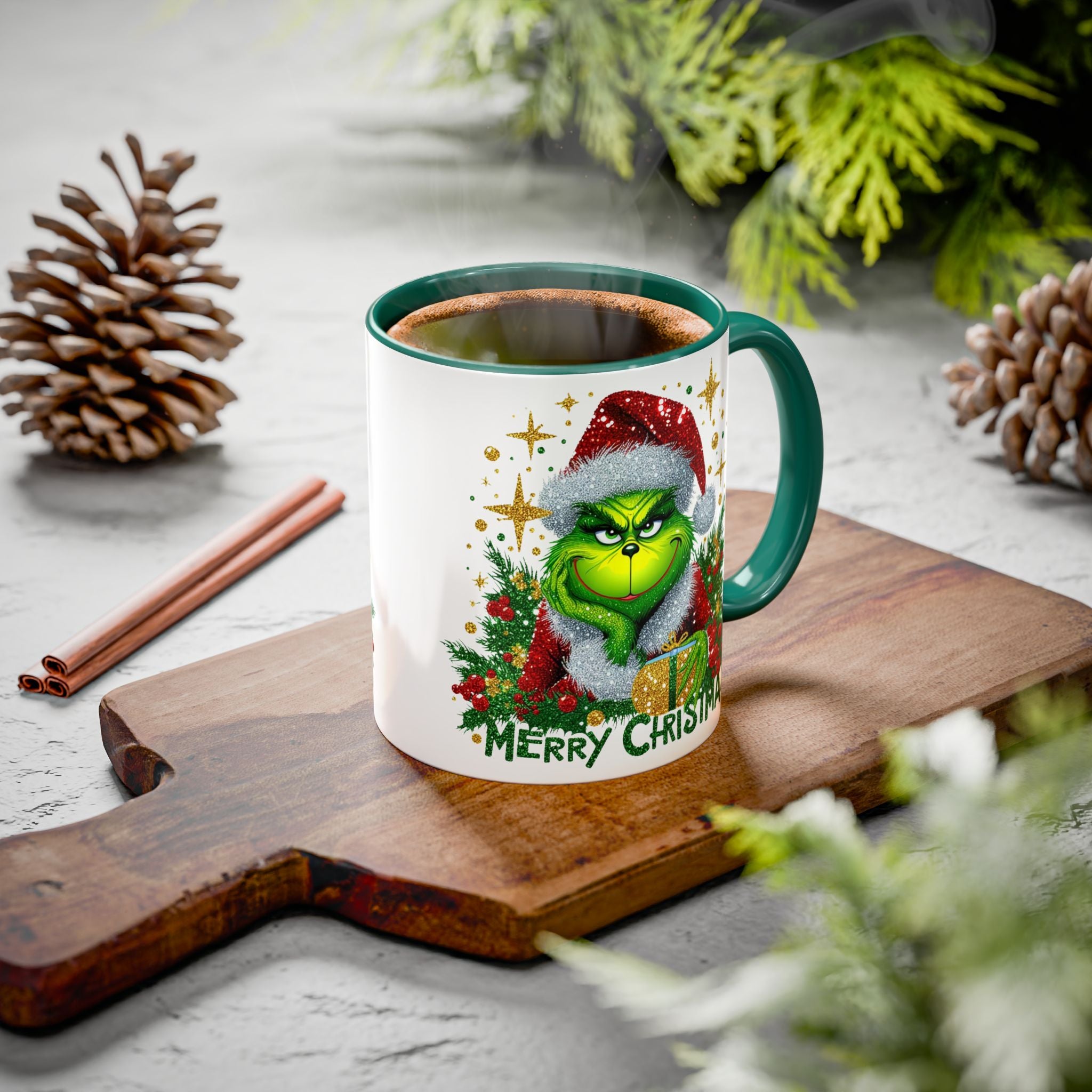 Grinchy Christmas Mug - 11oz & 15oz, Holiday Gift, Festive Beverage Cup, Winter Decorations, Fun Coffee Mug, Grinch Lover Gift