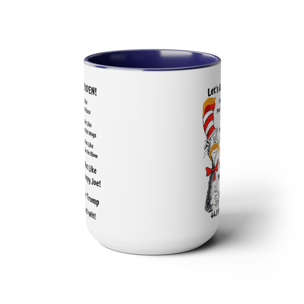 Dr. TRUMP and O'BIDEN 44.5 -  Two-Tone Coffee Mugs, 15oz