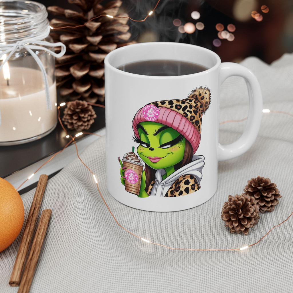 Funky Grinchy-Themed Ceramic Mug | Cute Coffee Cup, Gift for Miss Grinch Lovers, Unique Kitchen Decor, Fun Drinkware, Quirky Mug