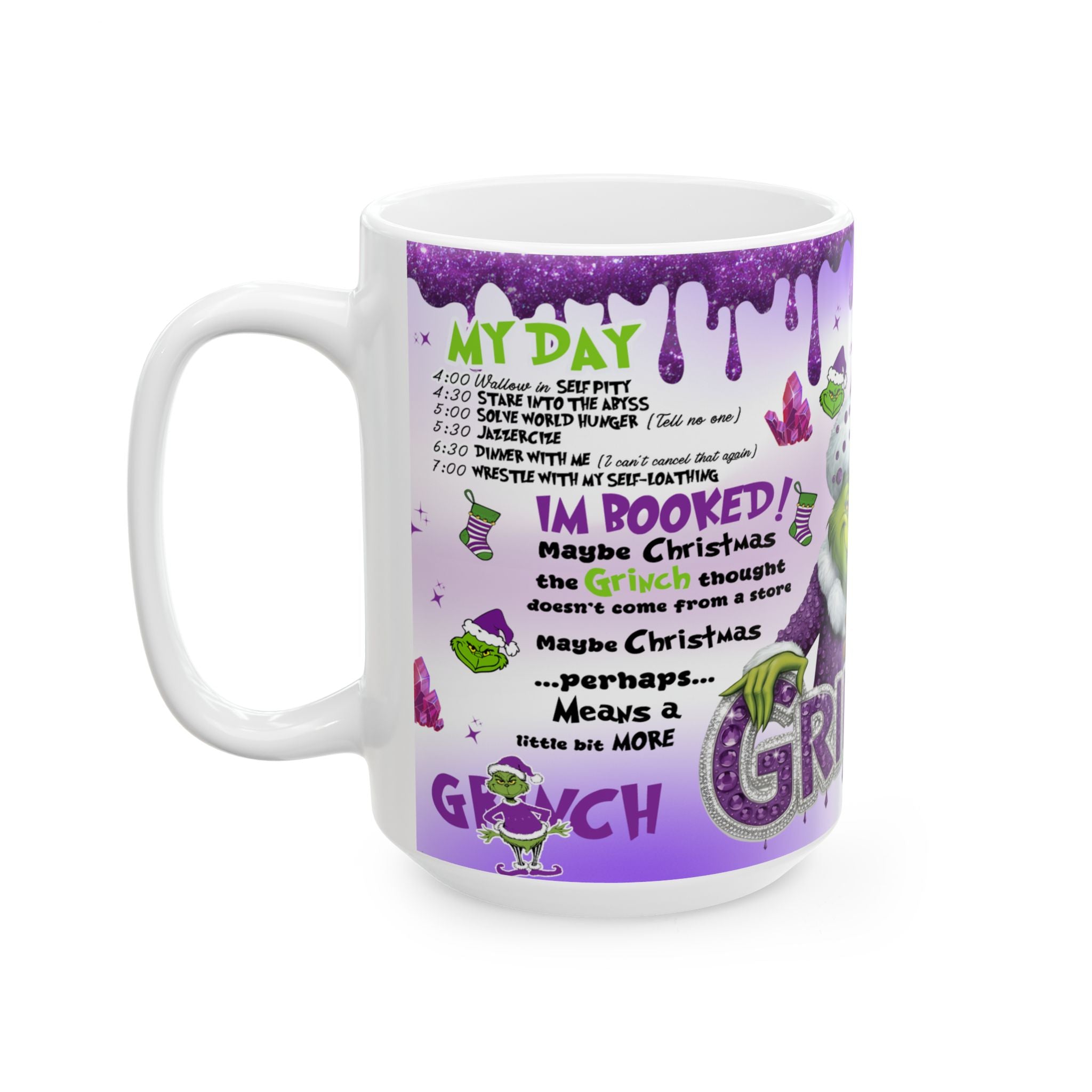 Whimsical Grinch Mug - Perfect Holiday Gift, Fun Coffee Cup, Festive Drinkware, Humor Collectible, Christmas Decor