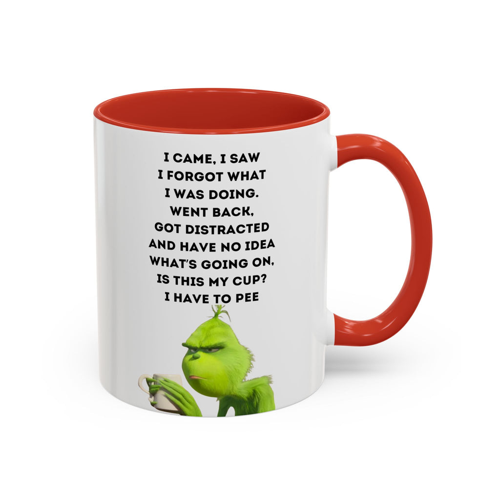 Grumpy Grinch Quote Accent Coffee Mug | Funny Holiday Coffee Cup