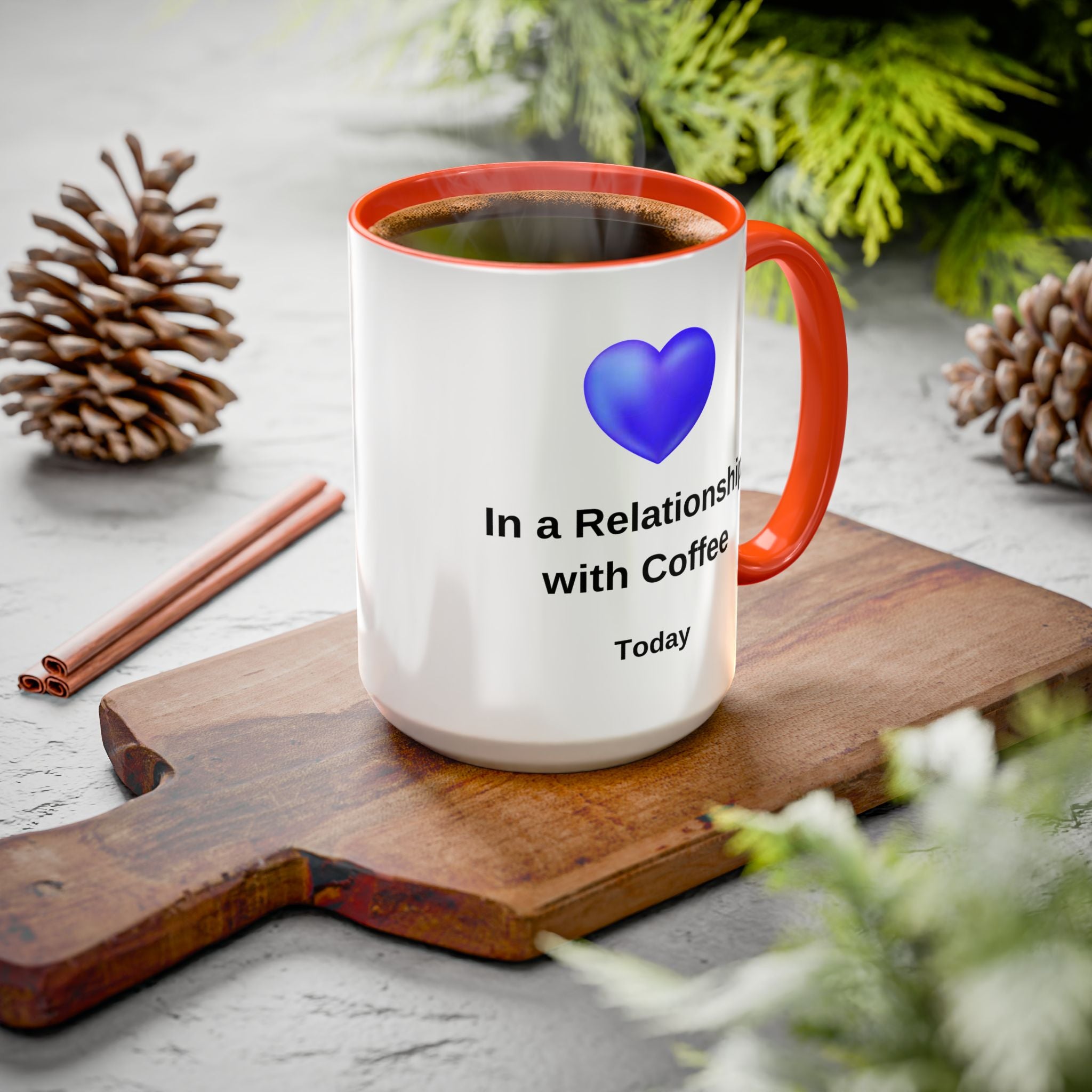 Coffee Lover Mug, Funny Coffee Cup Gift, Relationship with Coffee, Colorful Ceramic Mug, Coffee Addict Mug, Coffee Gift for Her, Coffee Mug