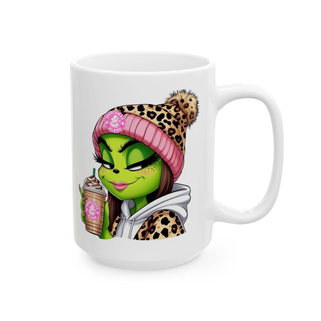 Funky Grinchy-Themed Ceramic Mug | Cute Coffee Cup, Gift for Miss Grinch Lovers, Unique Kitchen Decor, Fun Drinkware, Quirky Mug