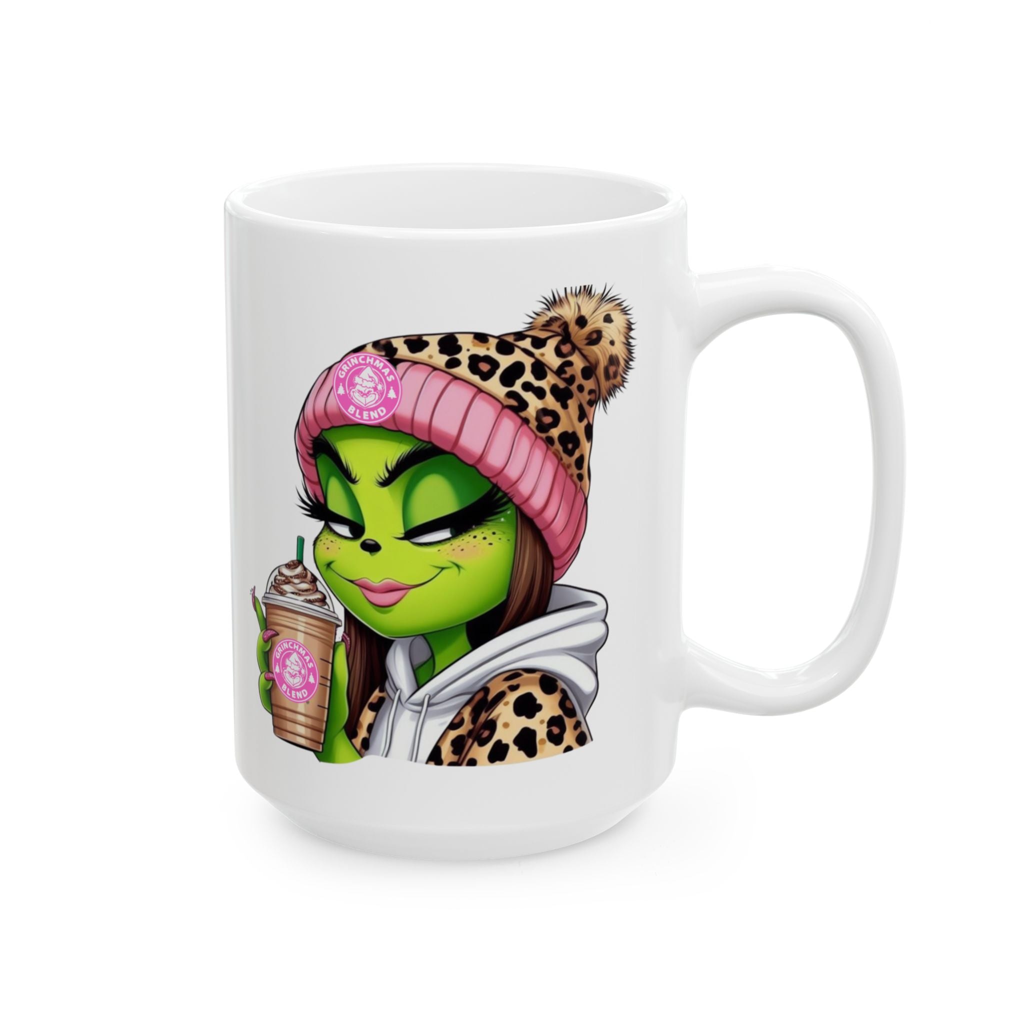 Funky Grinchy-Themed Ceramic Mug | Cute Coffee Cup, Gift for Miss Grinch Lovers, Unique Kitchen Decor, Fun Drinkware, Quirky Mug