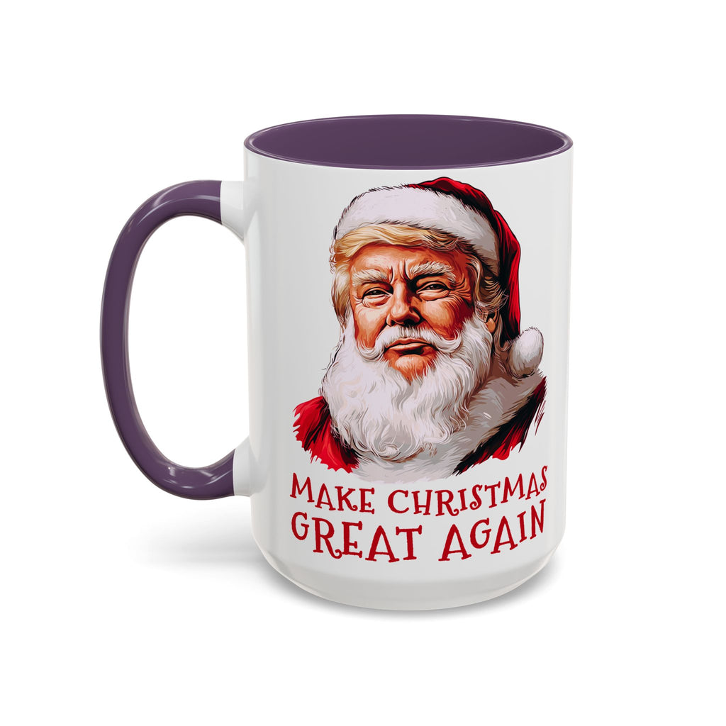 Santa Claus Trump Portrait Mug | Make Christmas Great Again, Holiday Coffee Mug